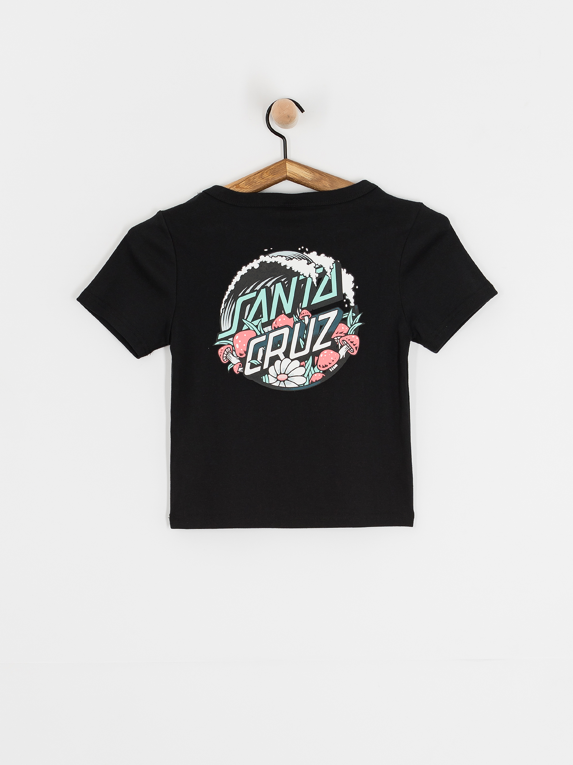 Santa Cruz Mushroom Wave Dot Splice T-shirt Wmn (black)