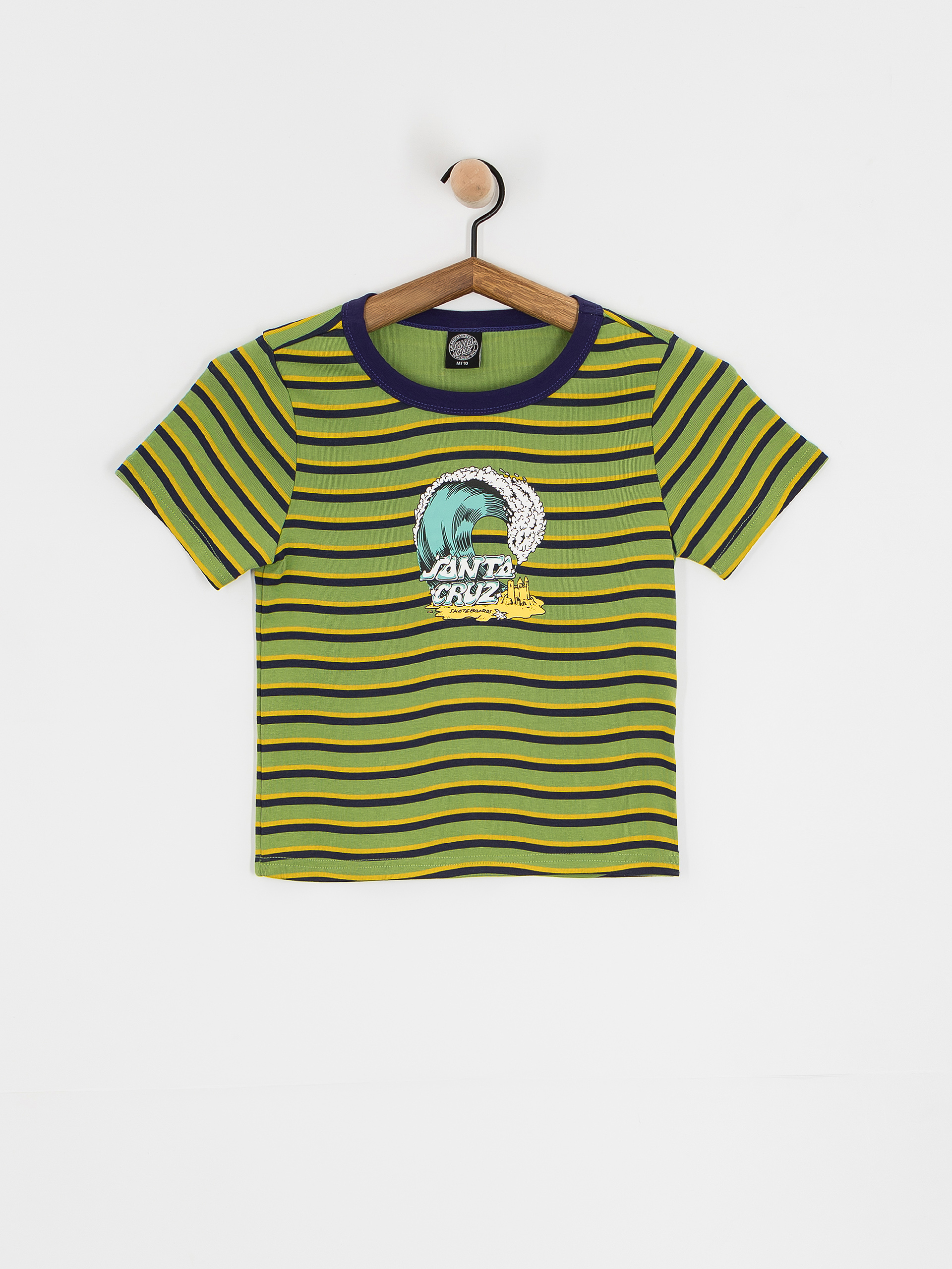 Santa Cruz Onshore Front T-shirt Wmn (apple wave stripe)