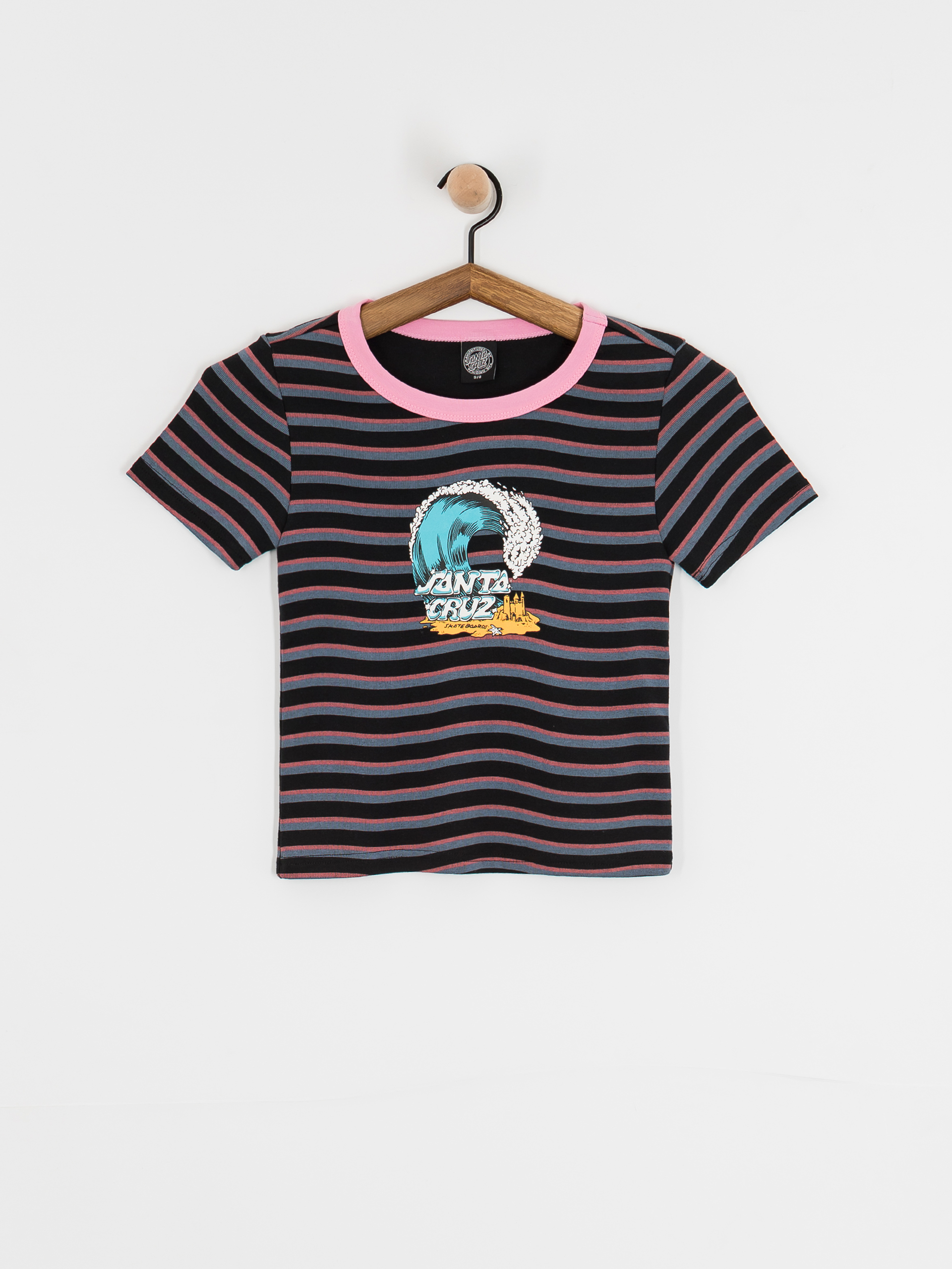 Santa Cruz Onshore Front T-shirt Wmn (black wave stripe)