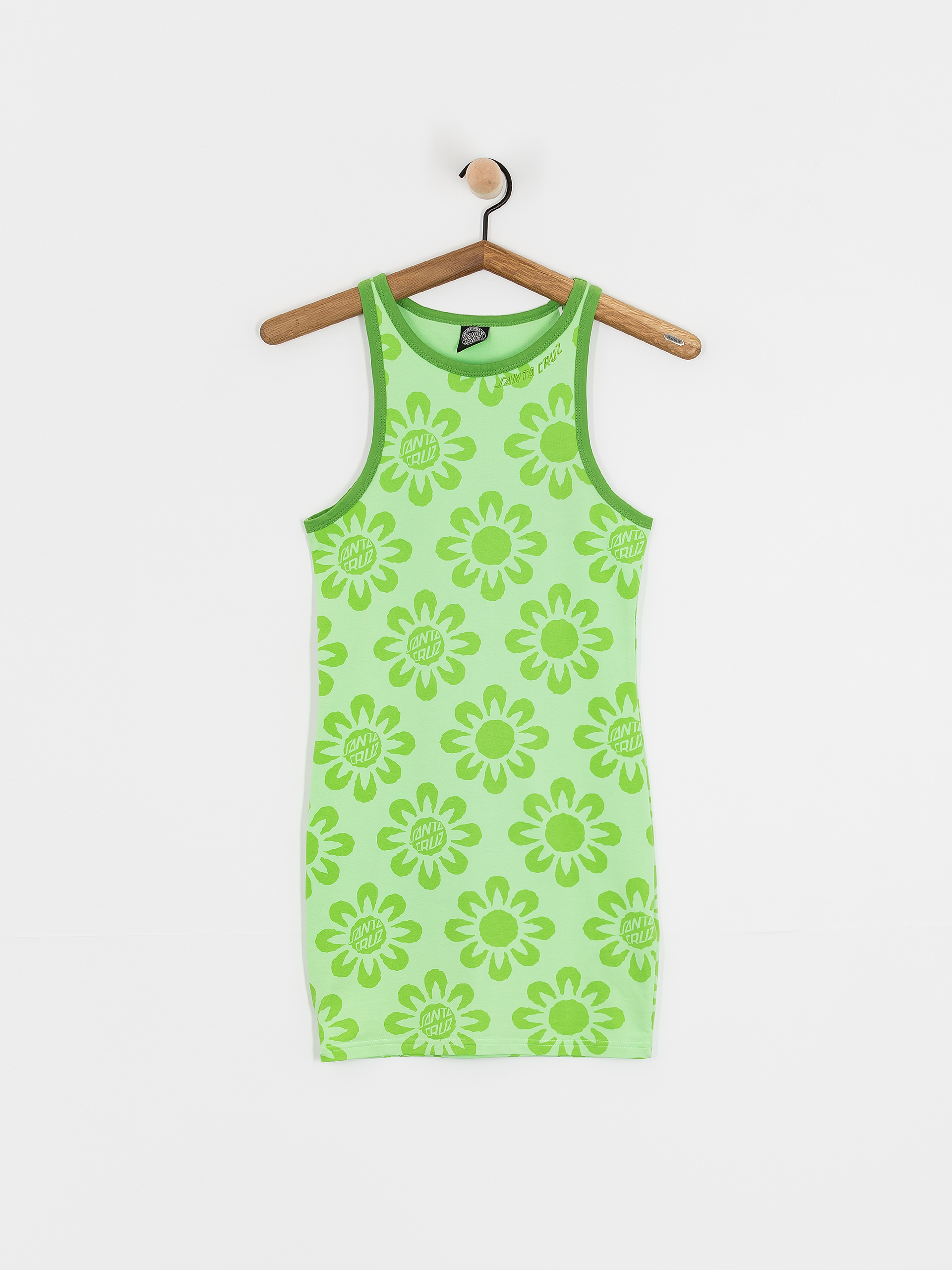 Santa Cruz Strip Racer Dress Wmn (green flowers)