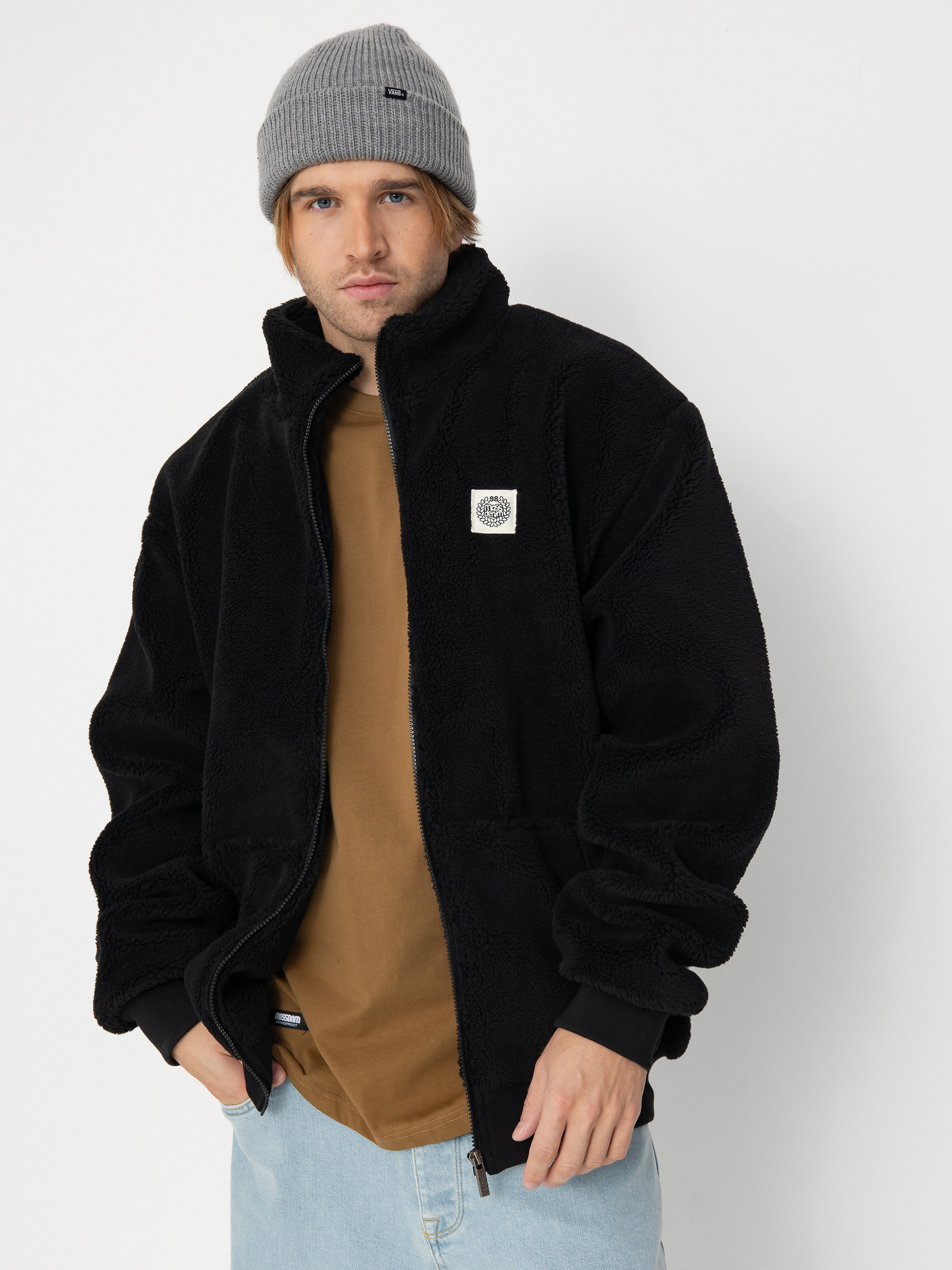 MassDnm Jacke Patch Teddy Zip (black)