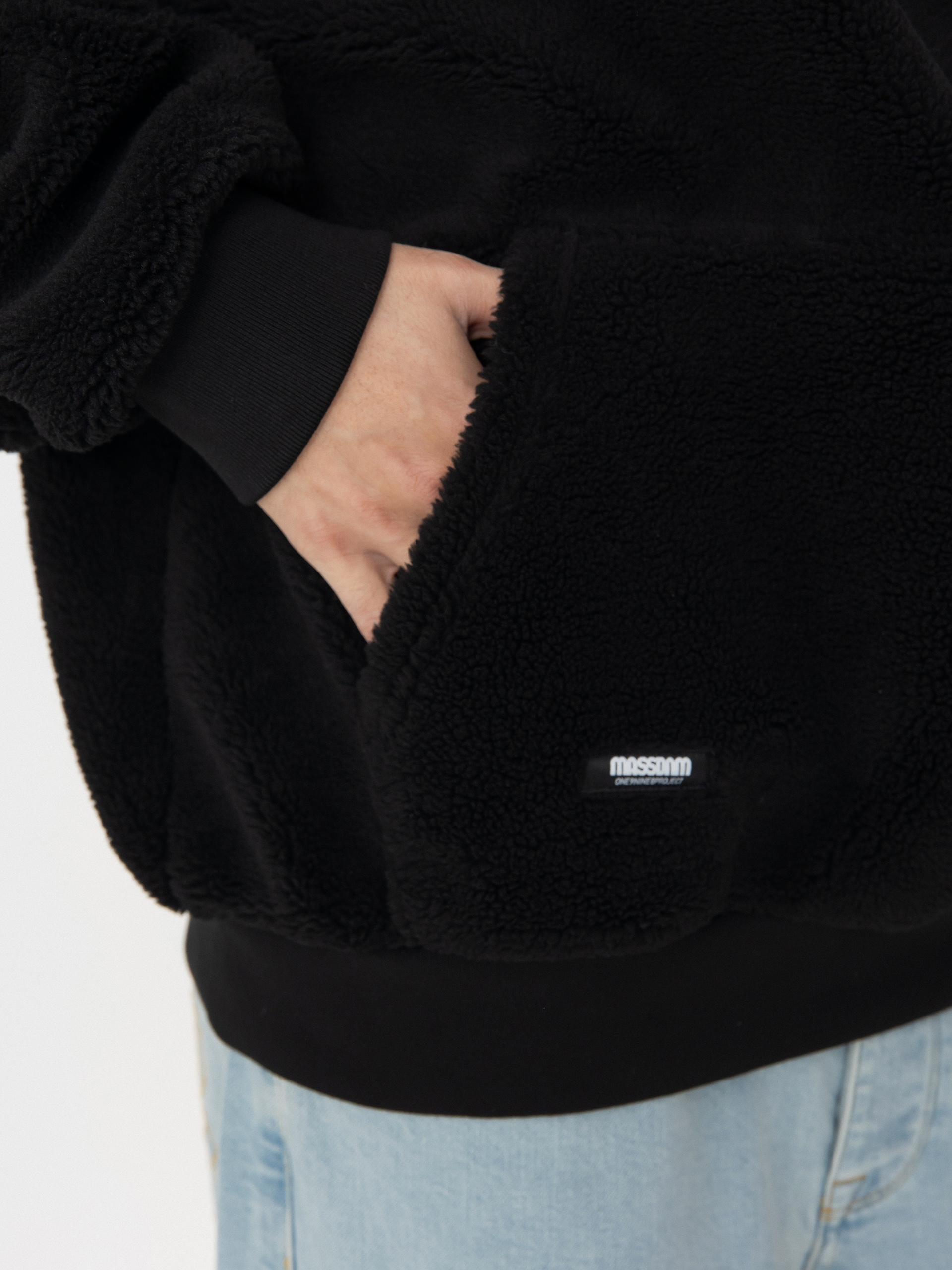 MassDnm Patch Teddy Hoody Jacke (black)