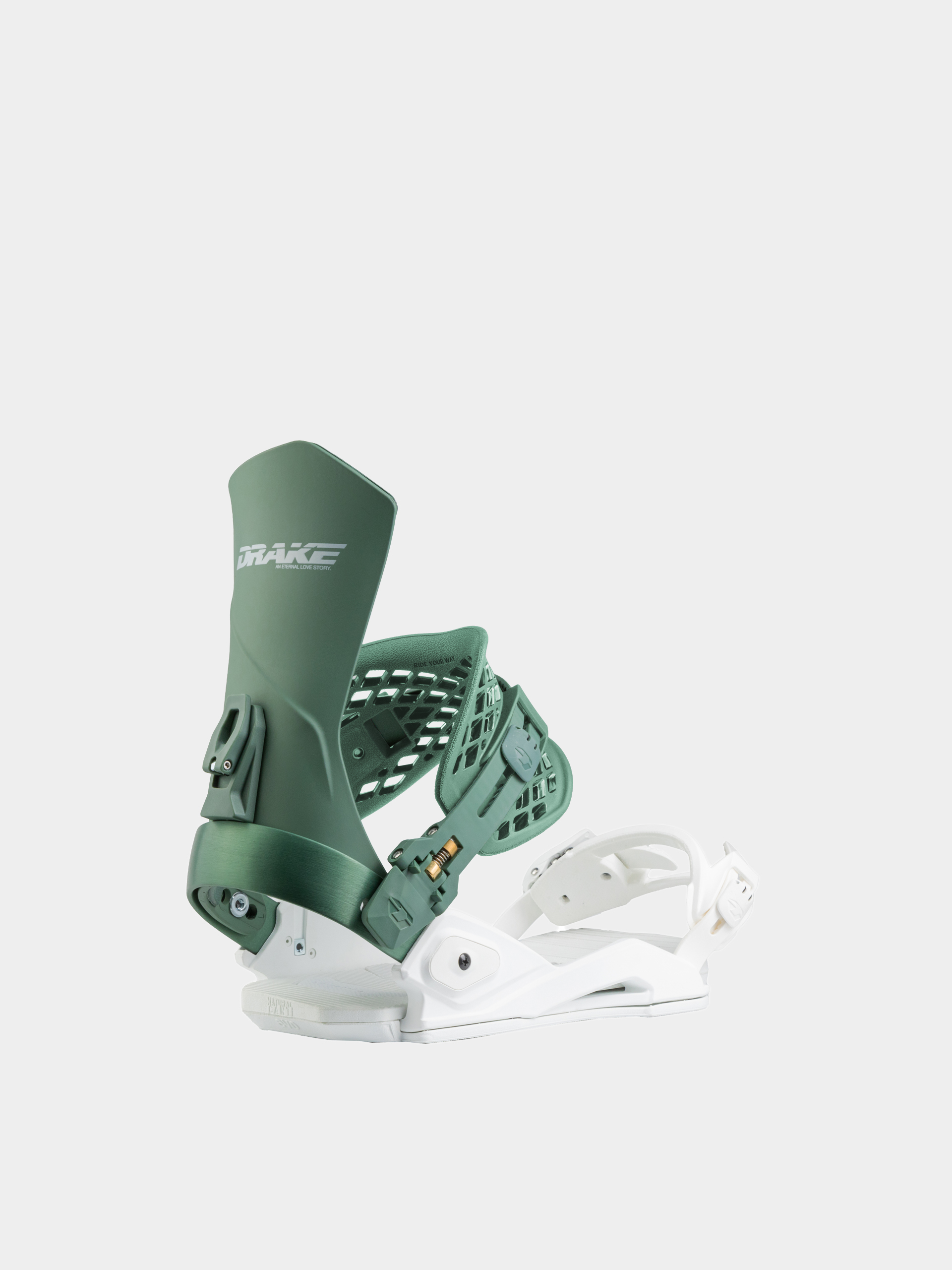 Mens Drake Snowboard bindings Super Sport (green forest/white)