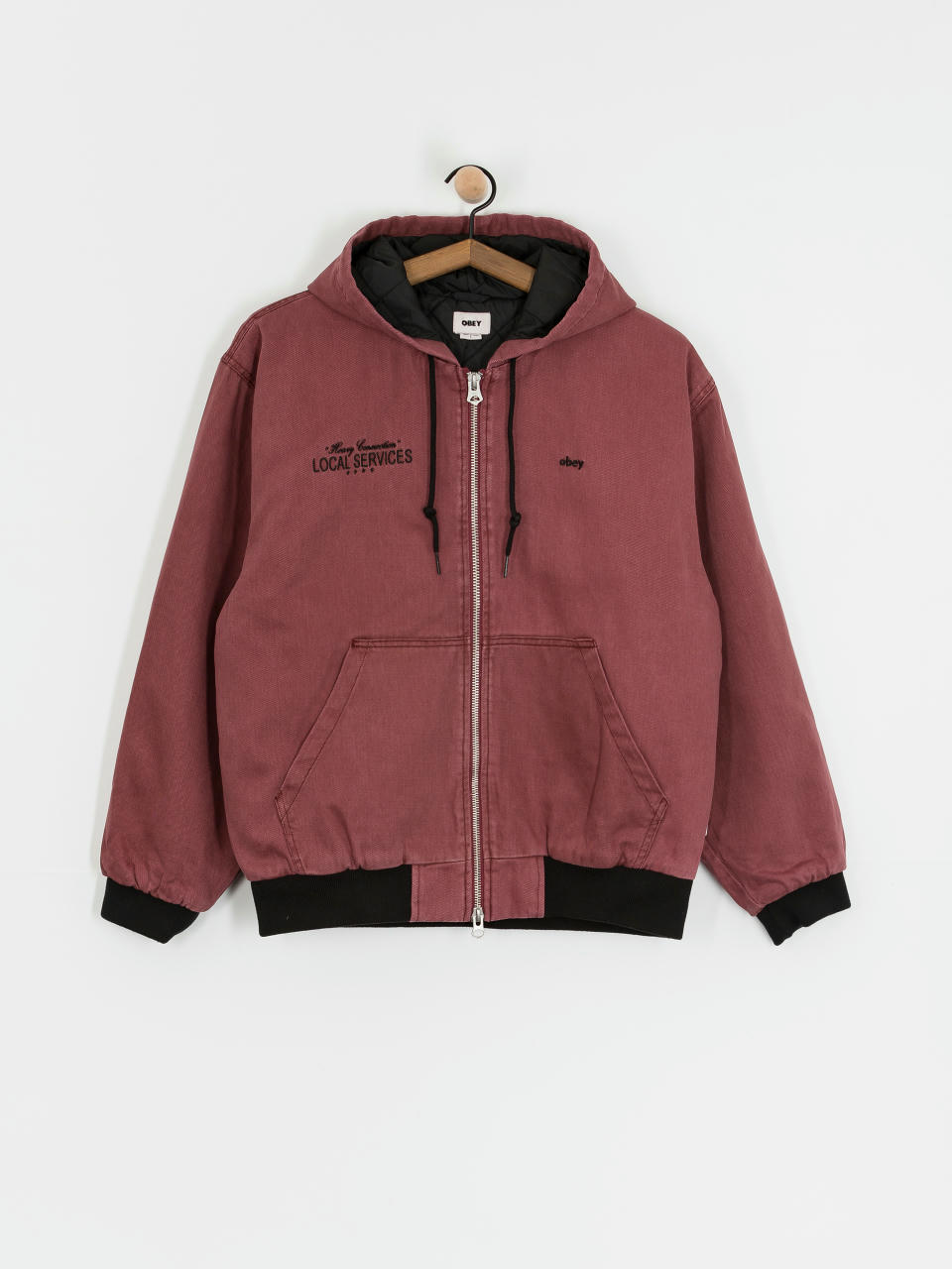 OBEY Local Service Jacke (wine faded wash)