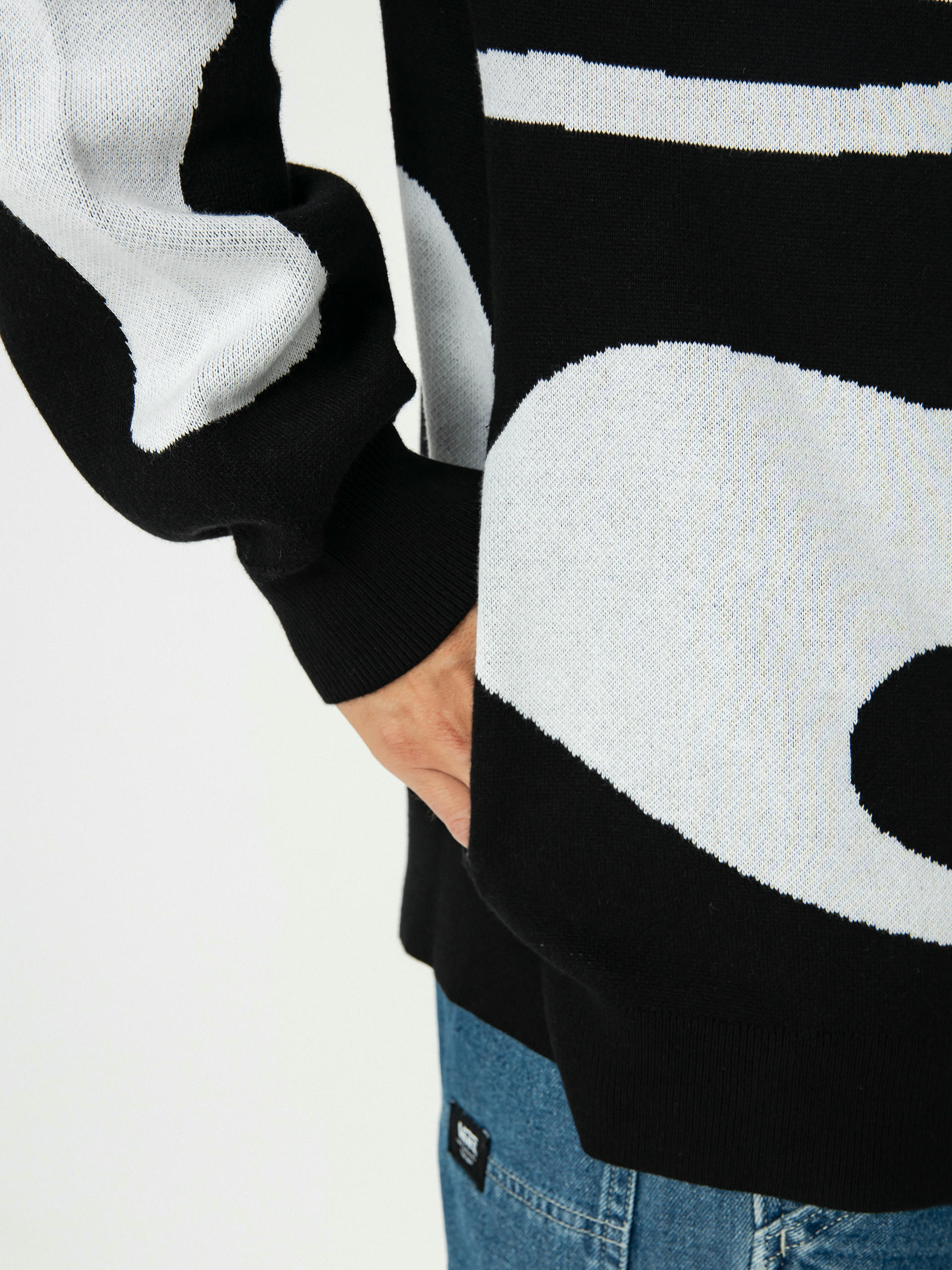 RipNDip Hoodie Skelly Nerm Knit HD - white, black (black/white)