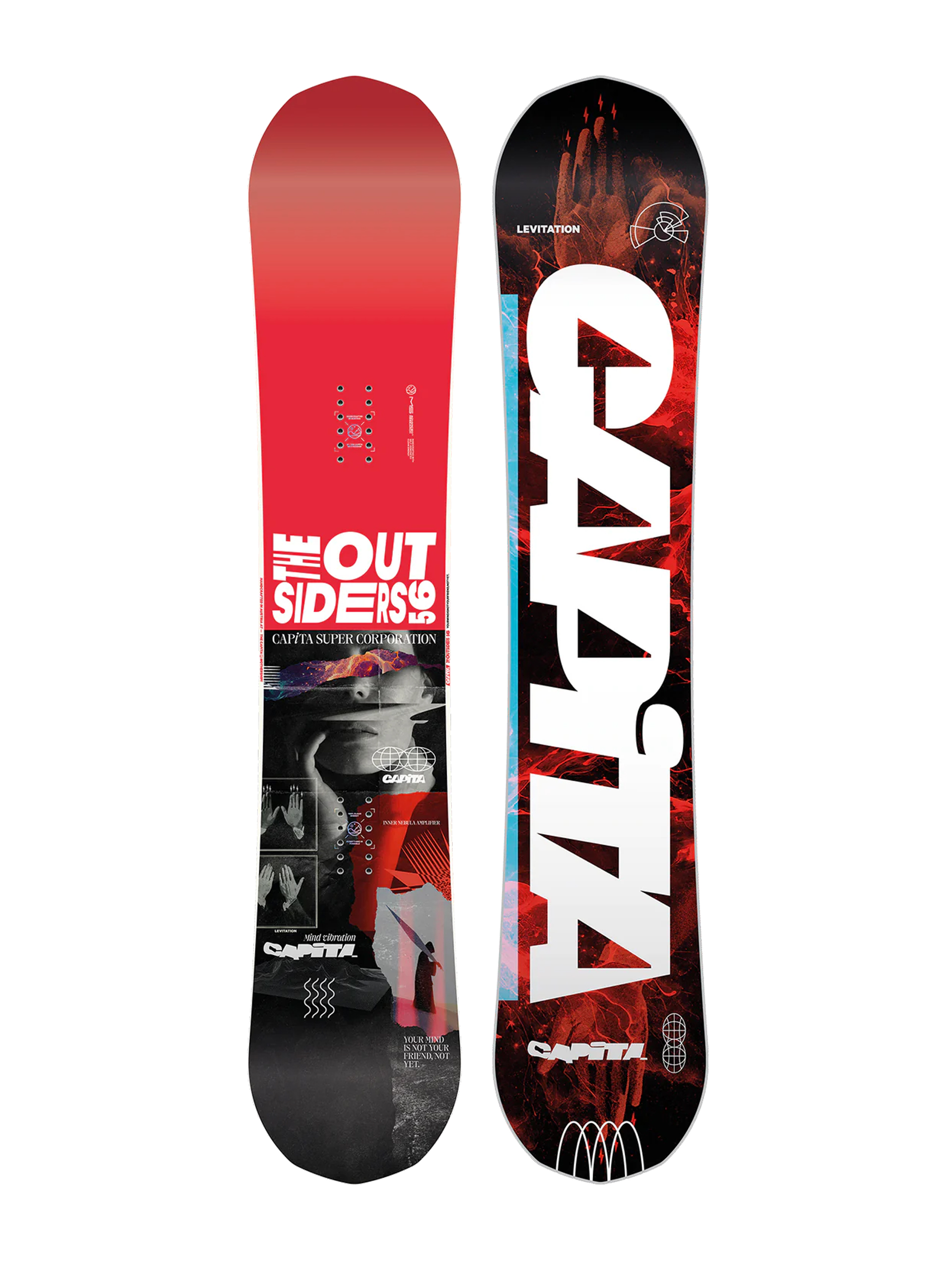 スノーボード CAPITA (THE OUTSIDERS) Capita Snowboard The Outsiders - red, black, multicolor (red)