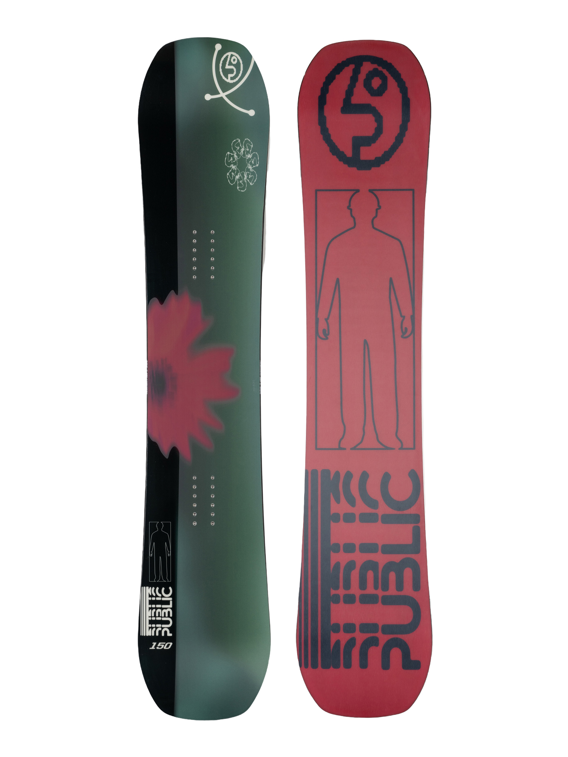 Public Snowboard Statement (red/black)