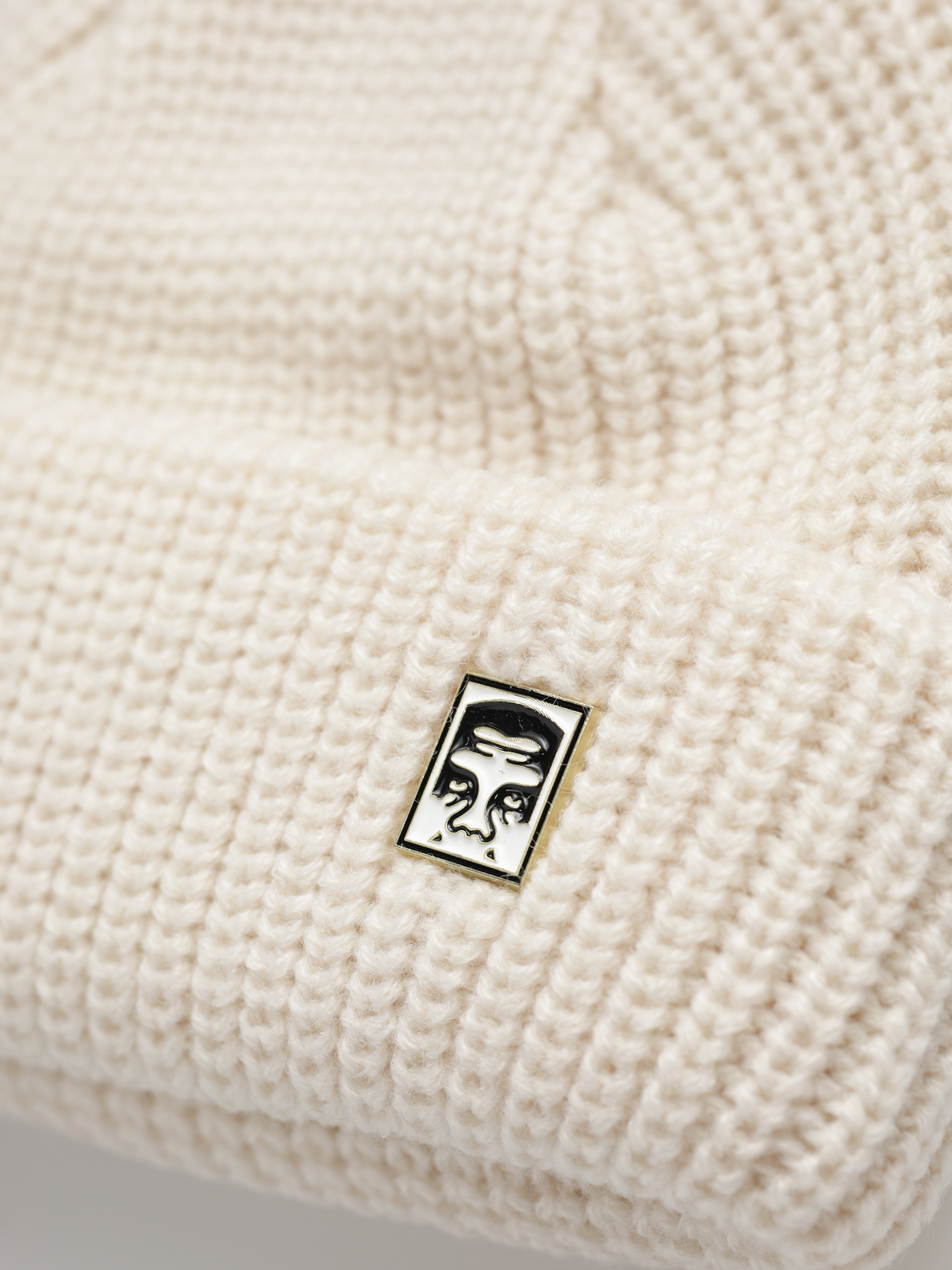 OBEY Micro Beanie - white (blanc de blanc)