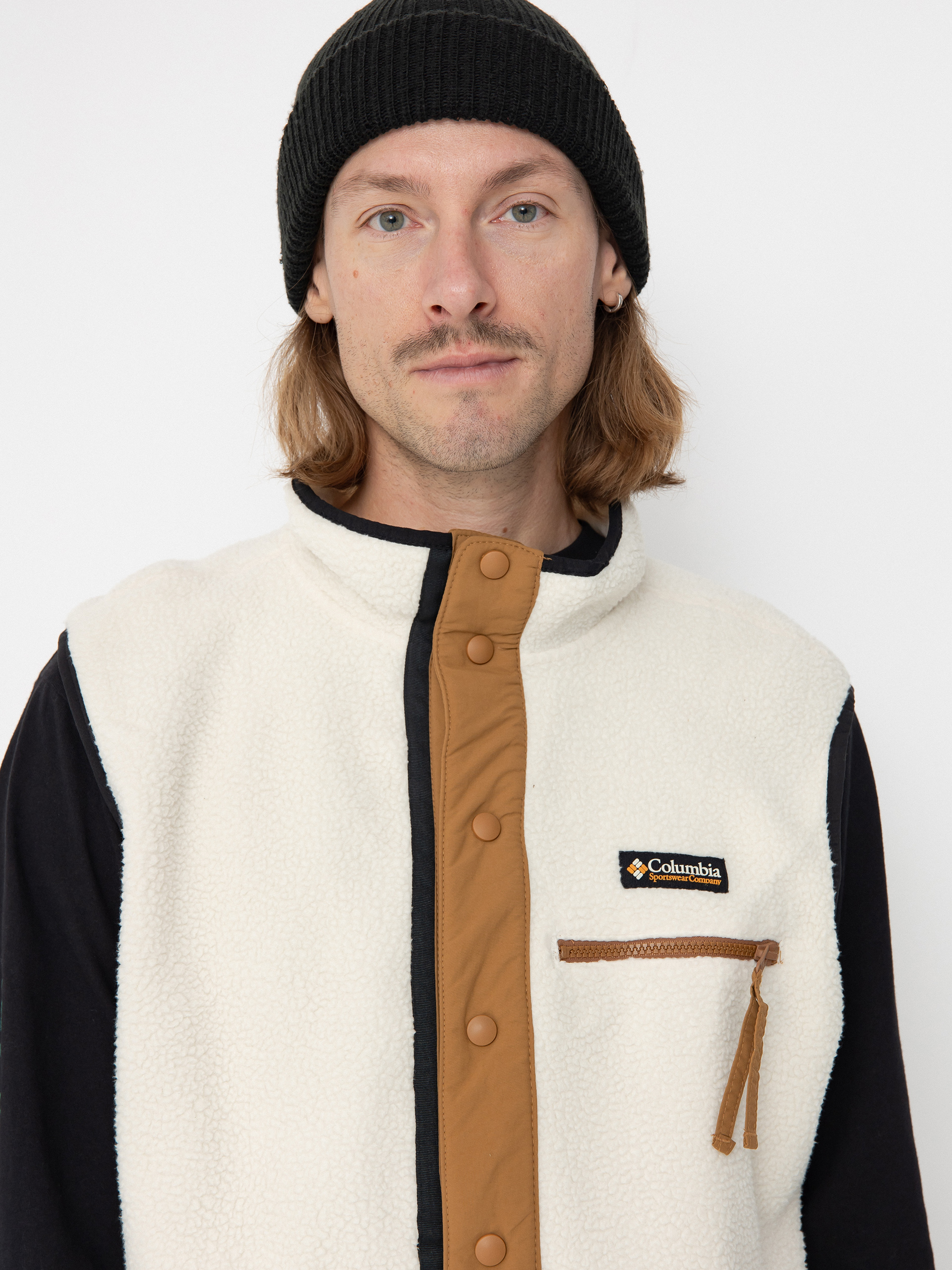 Mens Columbia Fleece  Helvetia II Vest (chalk)