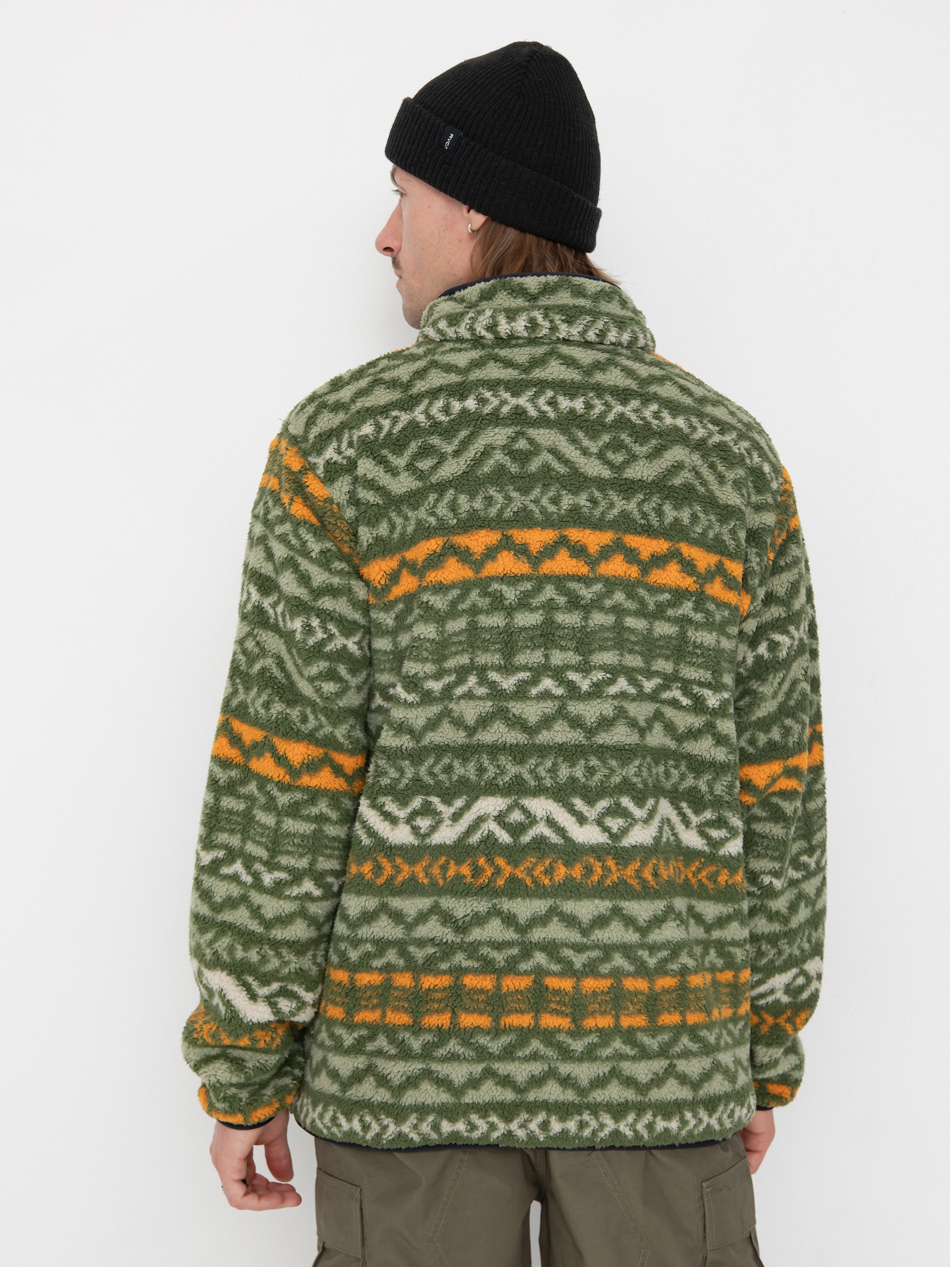 Mens Columbia Fleece  Rugged Ridge Half Snap (canteen madras)