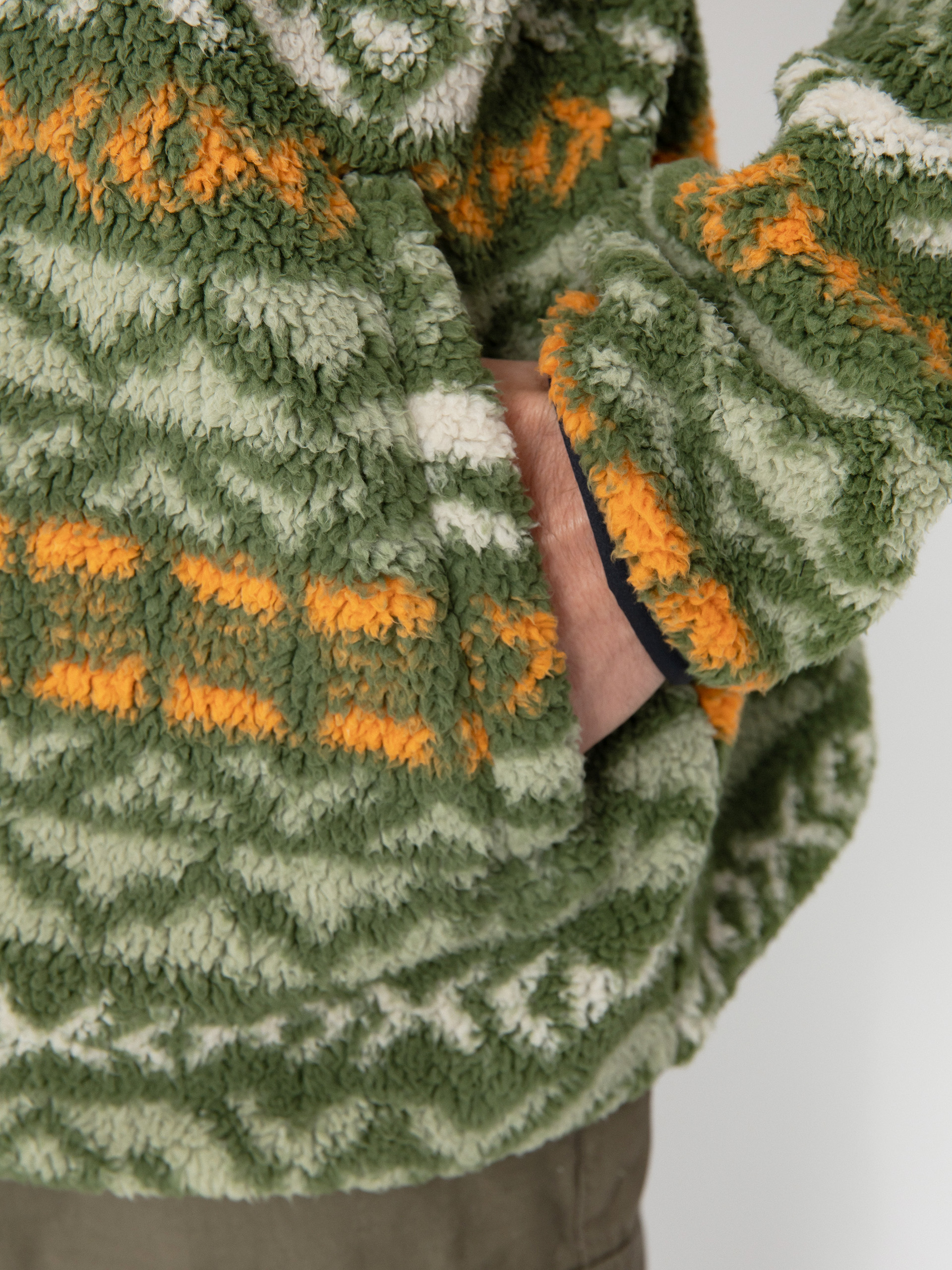 Mens Columbia Fleece  Rugged Ridge Half Snap (canteen madras)