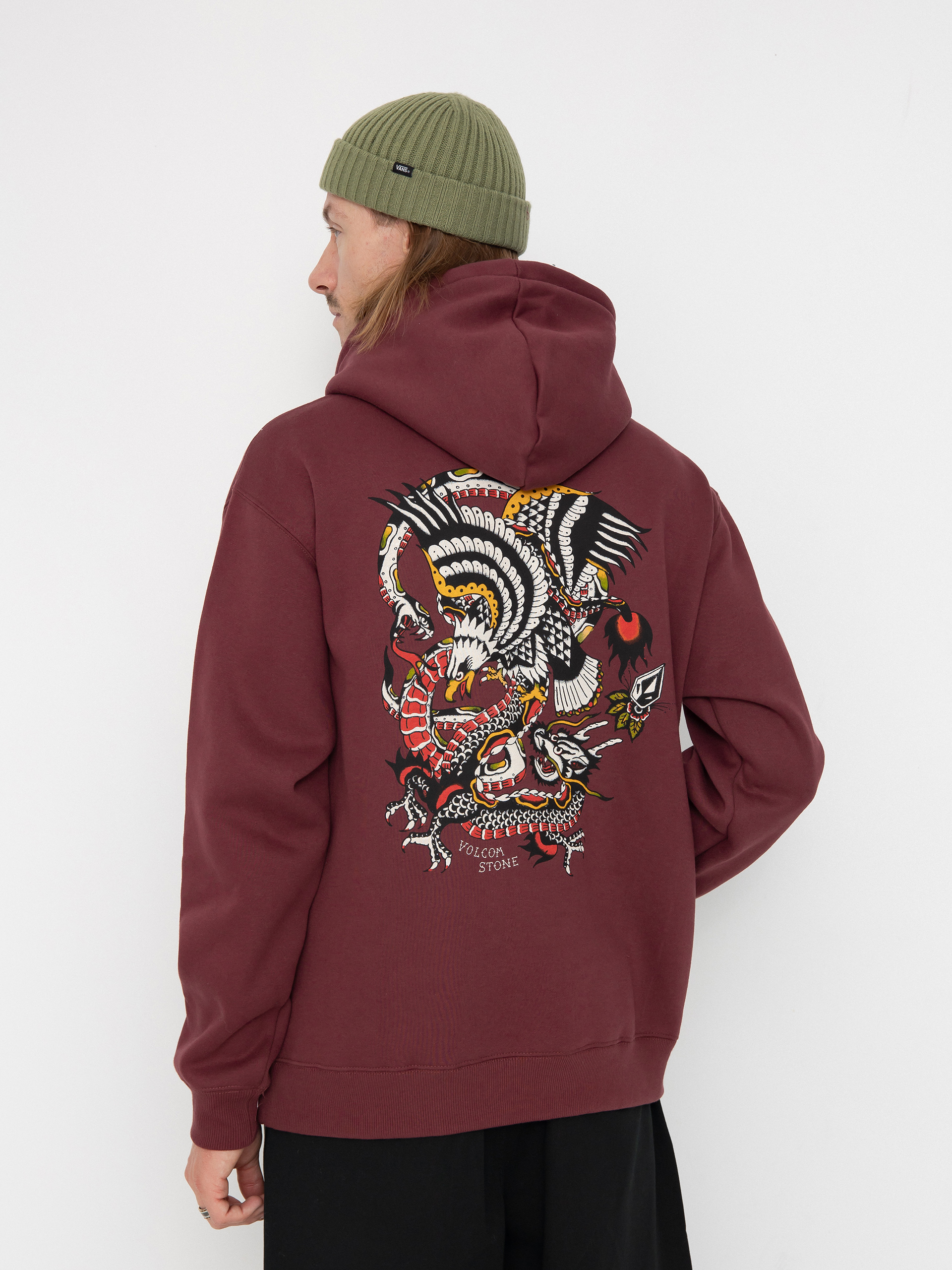 Red volcom hoodie online