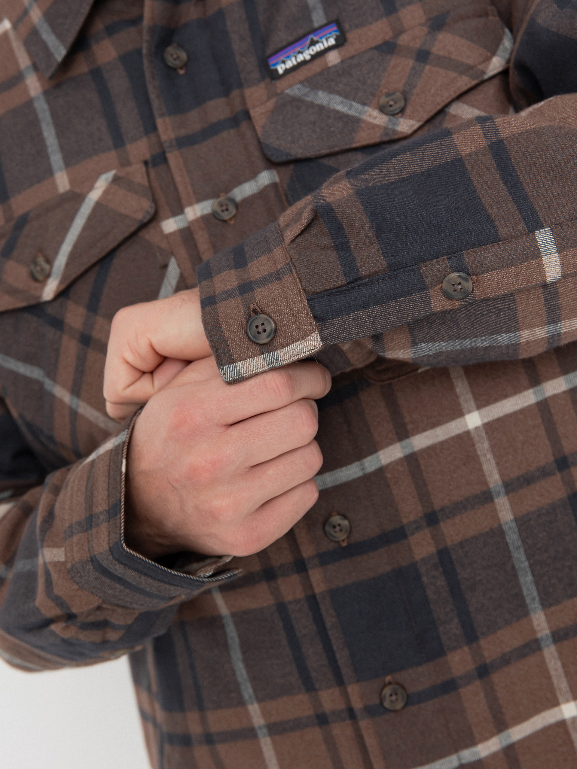 Patagonia Shirt LW Insulated Fjord Flannel - brown (outdoor