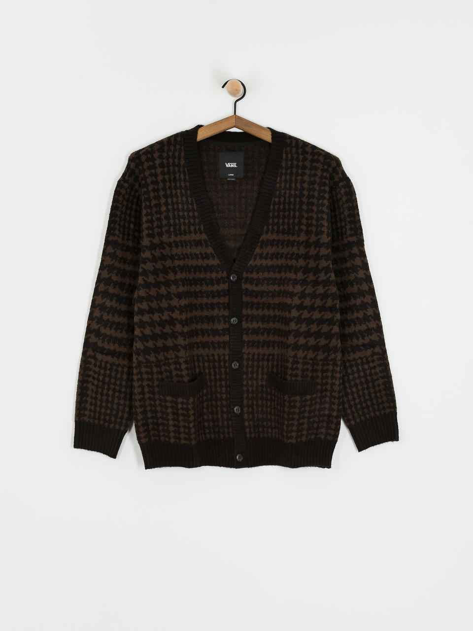 Vans Pulli Houndstooth Cardigan (black/turkish coffee)