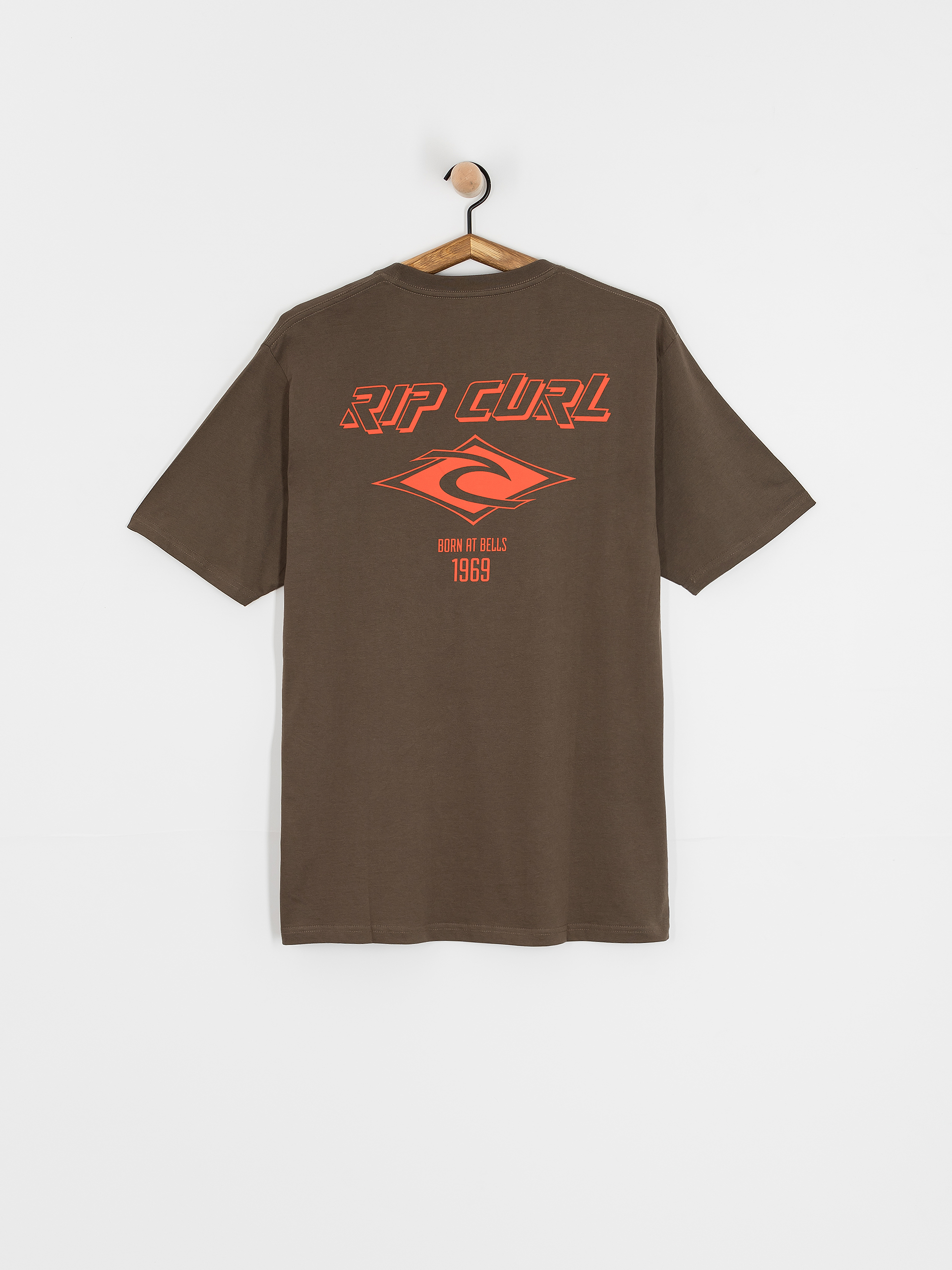 Rip Curl T-Shirt Fade Out Icon - brown (rock)