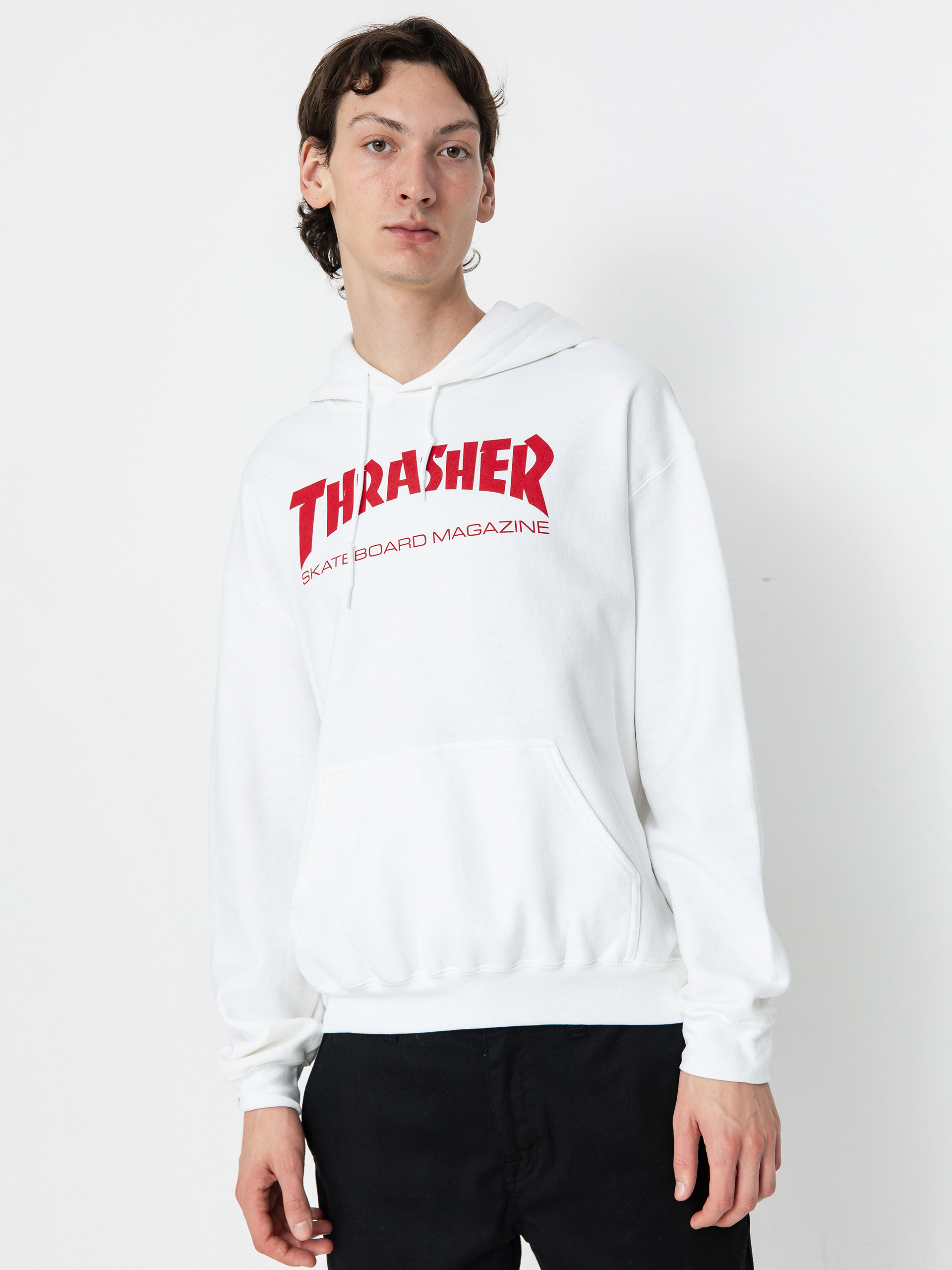 Thrasher Skate Mag HD Hoodie (white/red)