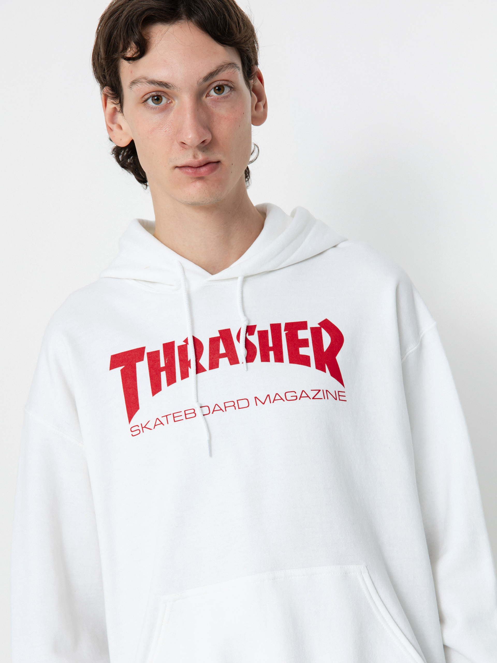 Thrasher Skate Mag HD Hoodie (white/red)