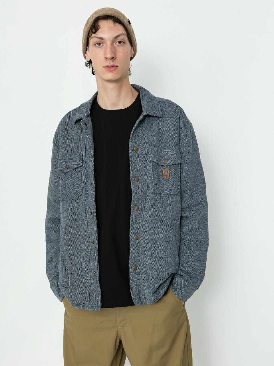 Brixton Durham Lined Jacket (black herringbone)