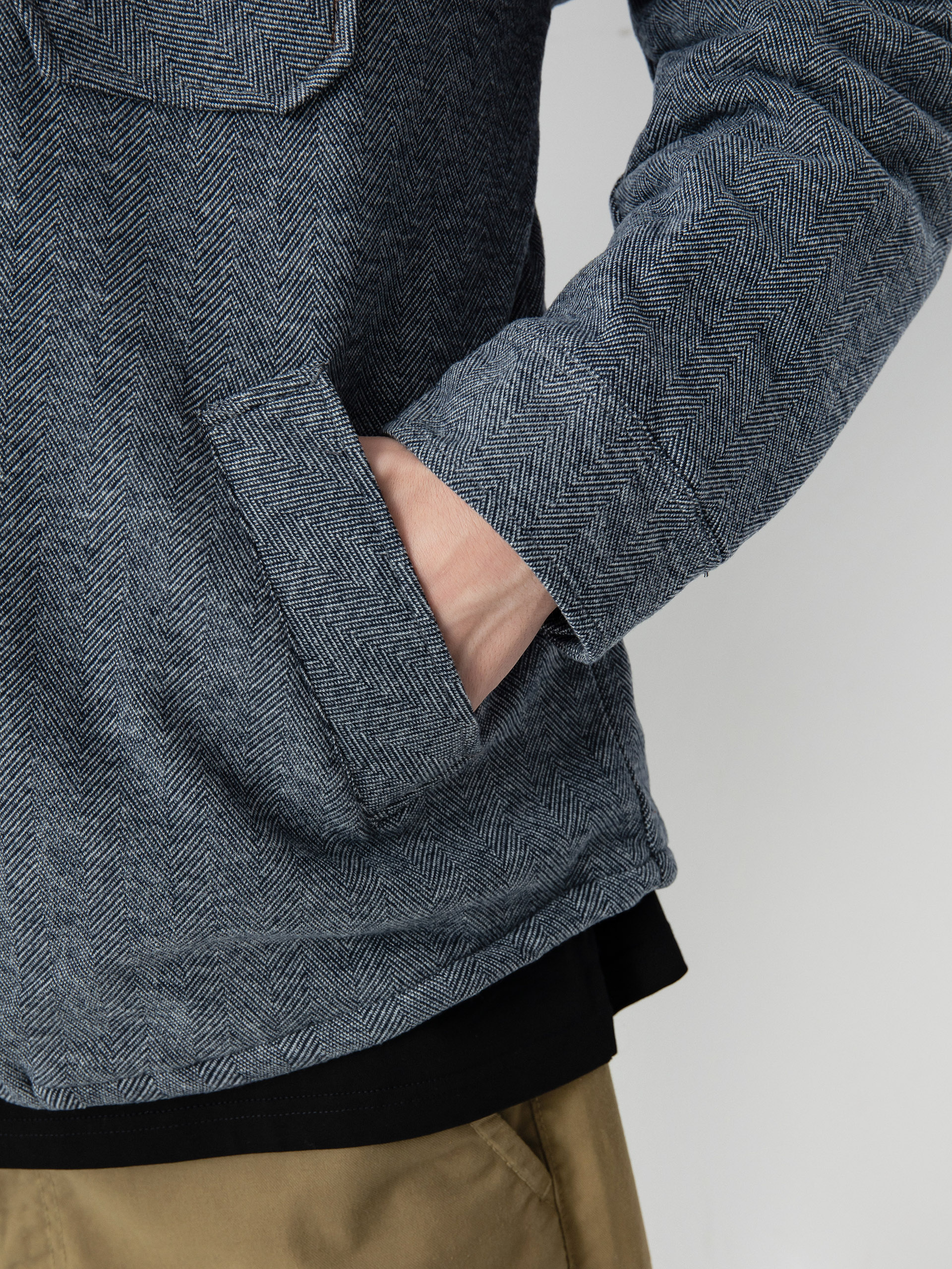 Brixton Durham Lined Jacket (black herringbone)