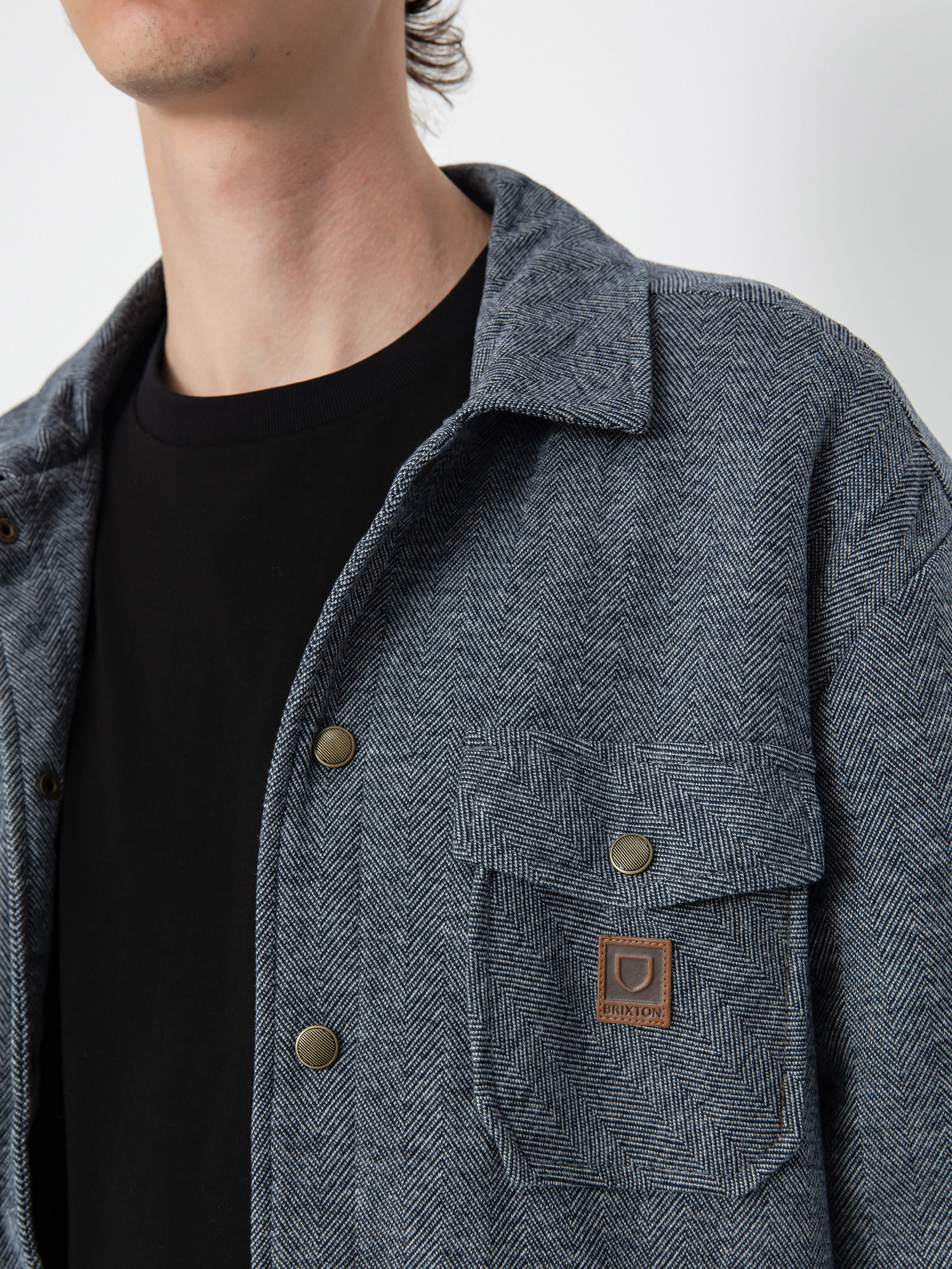 Brixton Durham Lined Jacke (black herringbone)