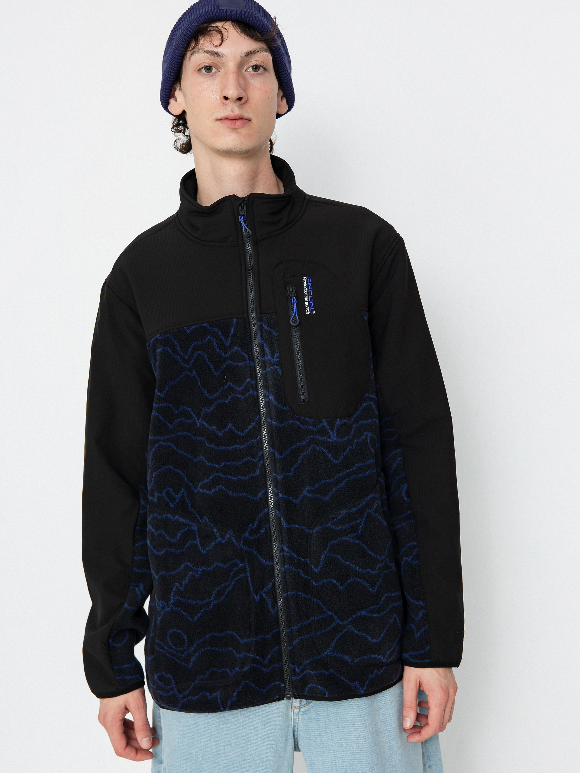 Rip Curl Sweatshirt Anti Series Search Zip Crew - black (black/berry)