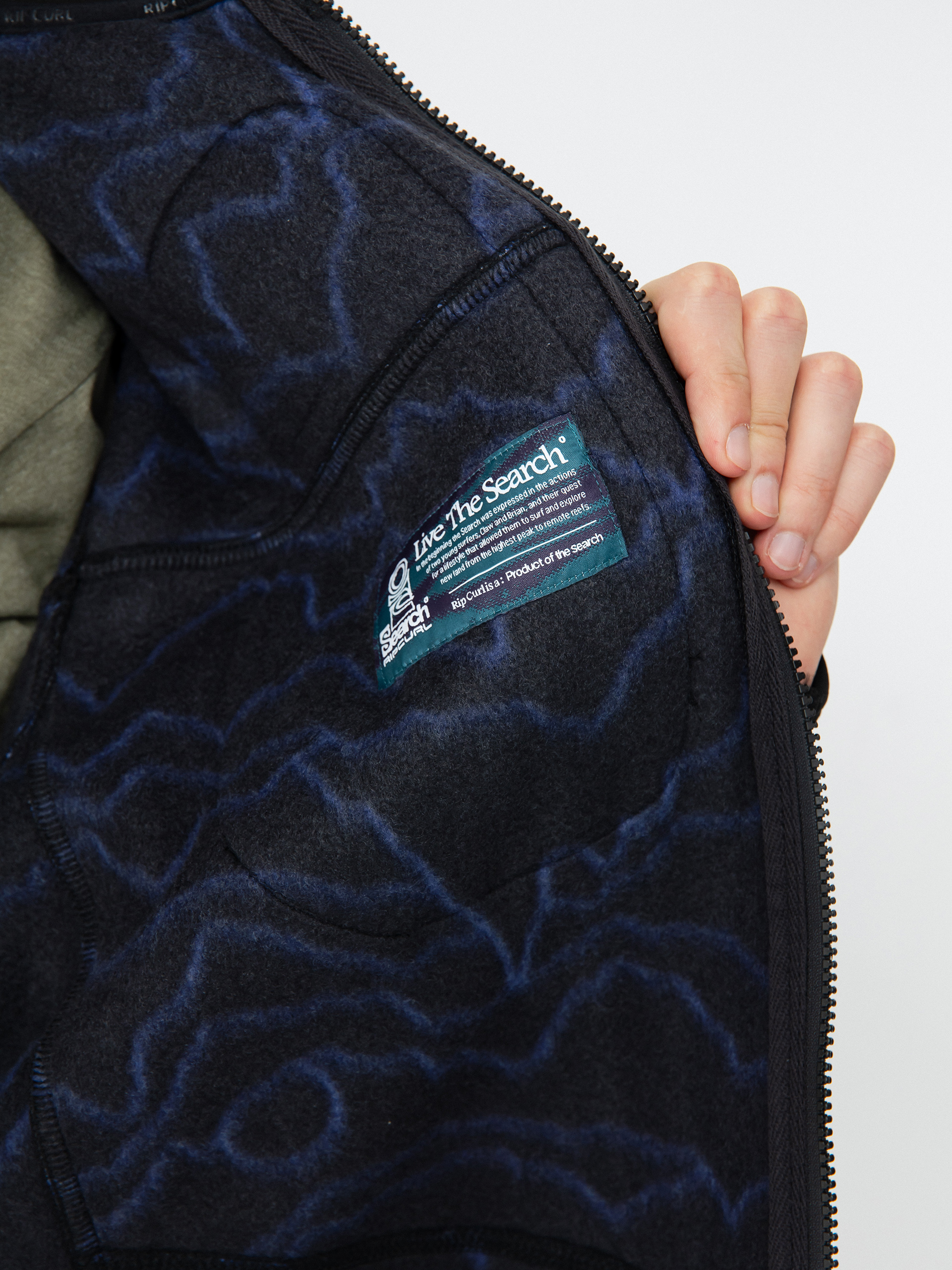 Herren Rip Curl Sweatshirt Anti Series Search Zip Crew (black/berry)