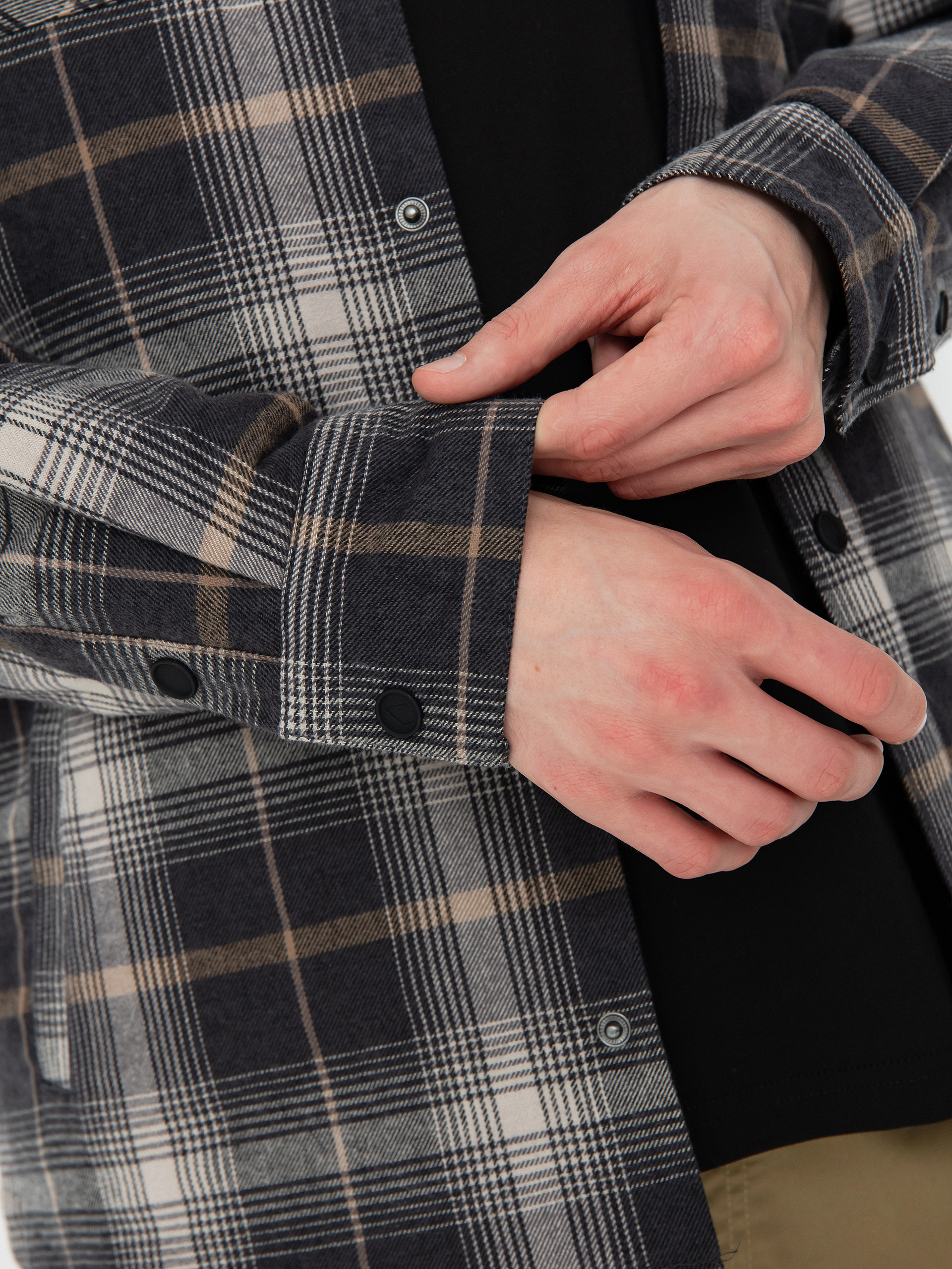 Mens Volcom Snowboard jacket Ins Riding Flannel (stone)