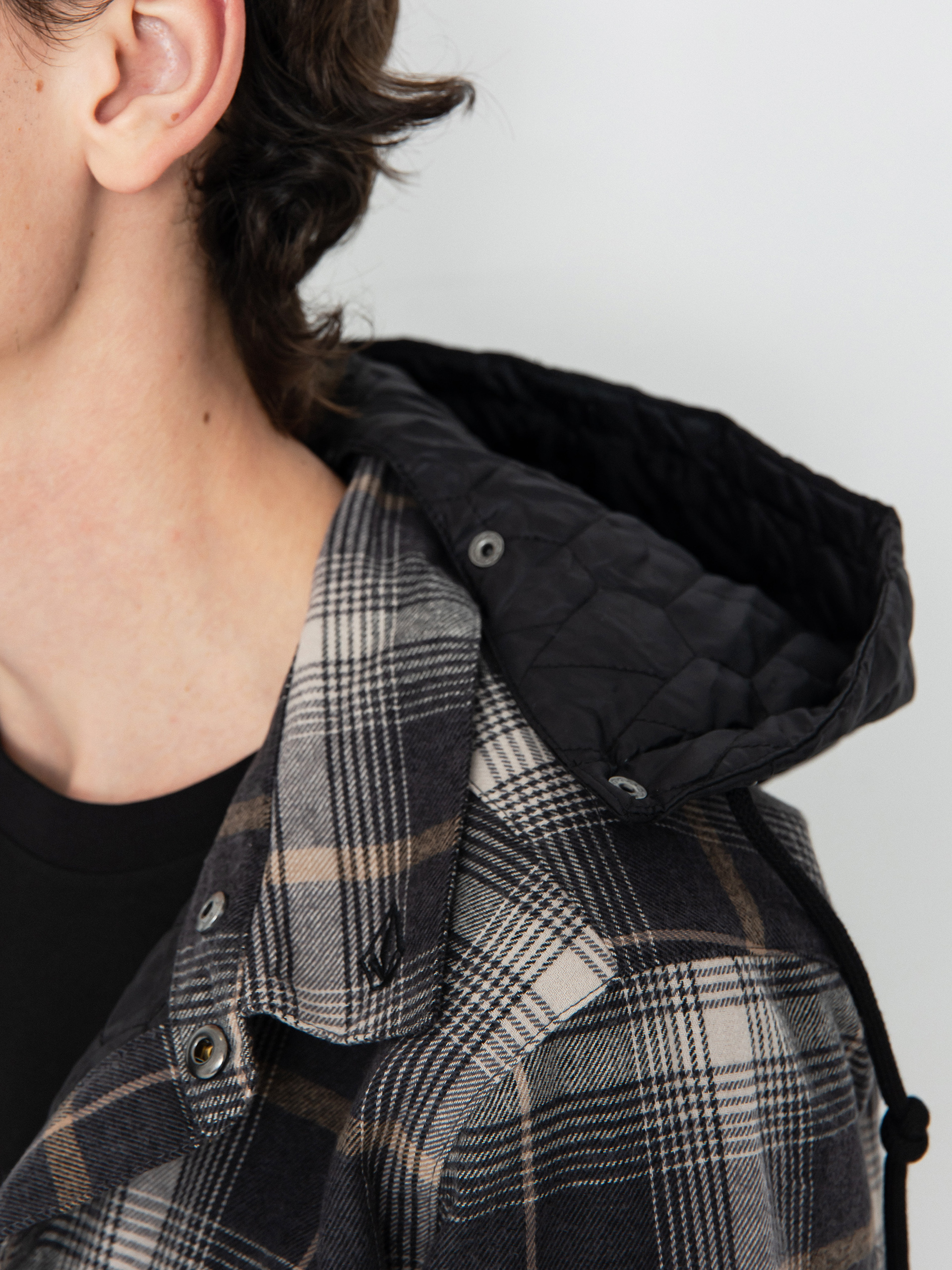 Mens Volcom Snowboard jacket Ins Riding Flannel (stone)