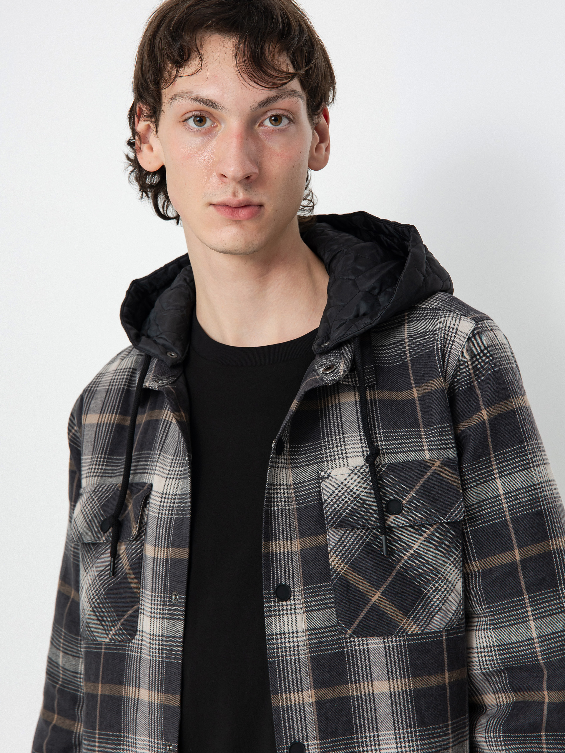Mens Volcom Snowboard jacket Ins Riding Flannel (stone)