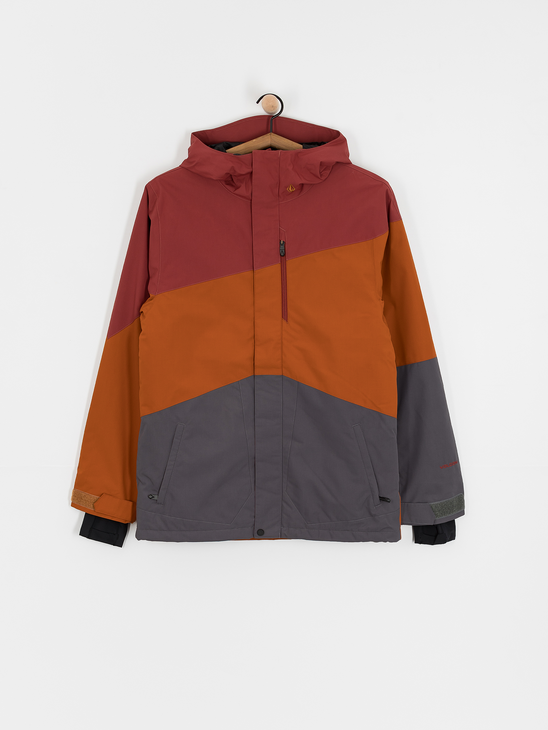 Volcom Snowboard jacket Primry Ins - red, black, grey (caramel)