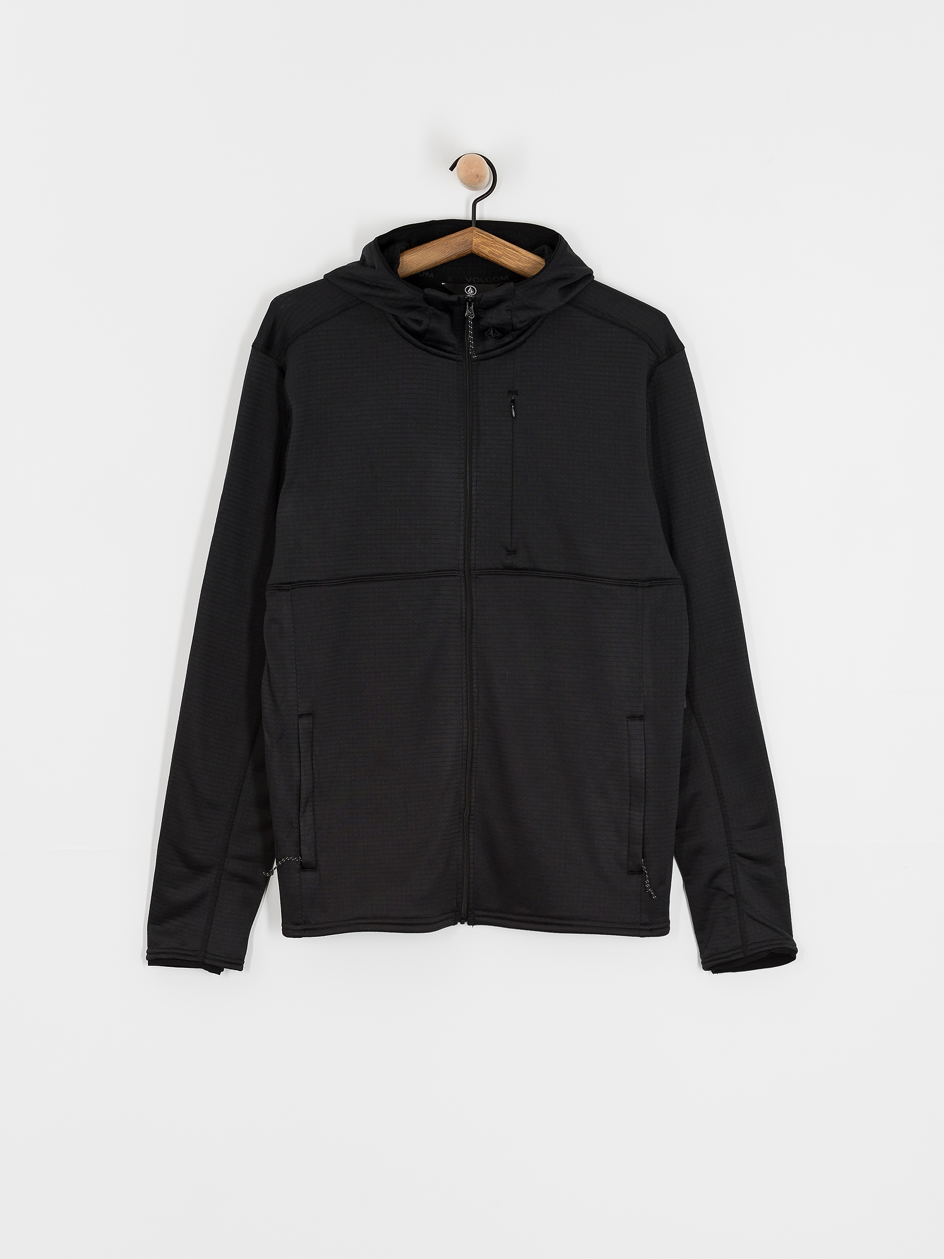 12/31までGRID FLEECE ZIP UP HOODIE L Volcom Active sweatshirt Gridlock Full Zip - black (black)