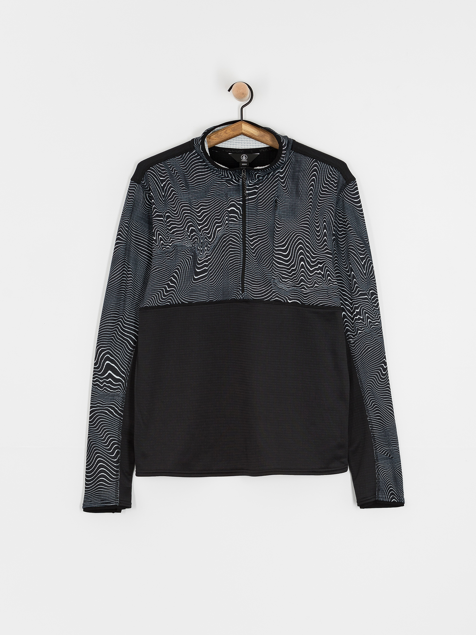 Volcom Active sweatshirt Gridlock Mock Neck - black (black print)