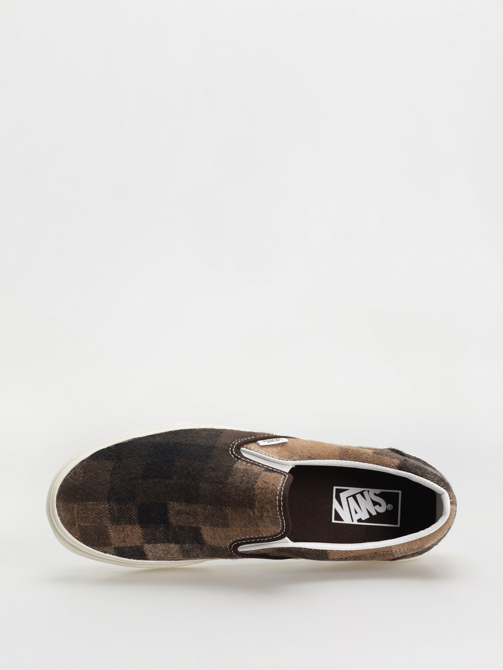 Vans Classic Slip On Shoes (sweater check brown)