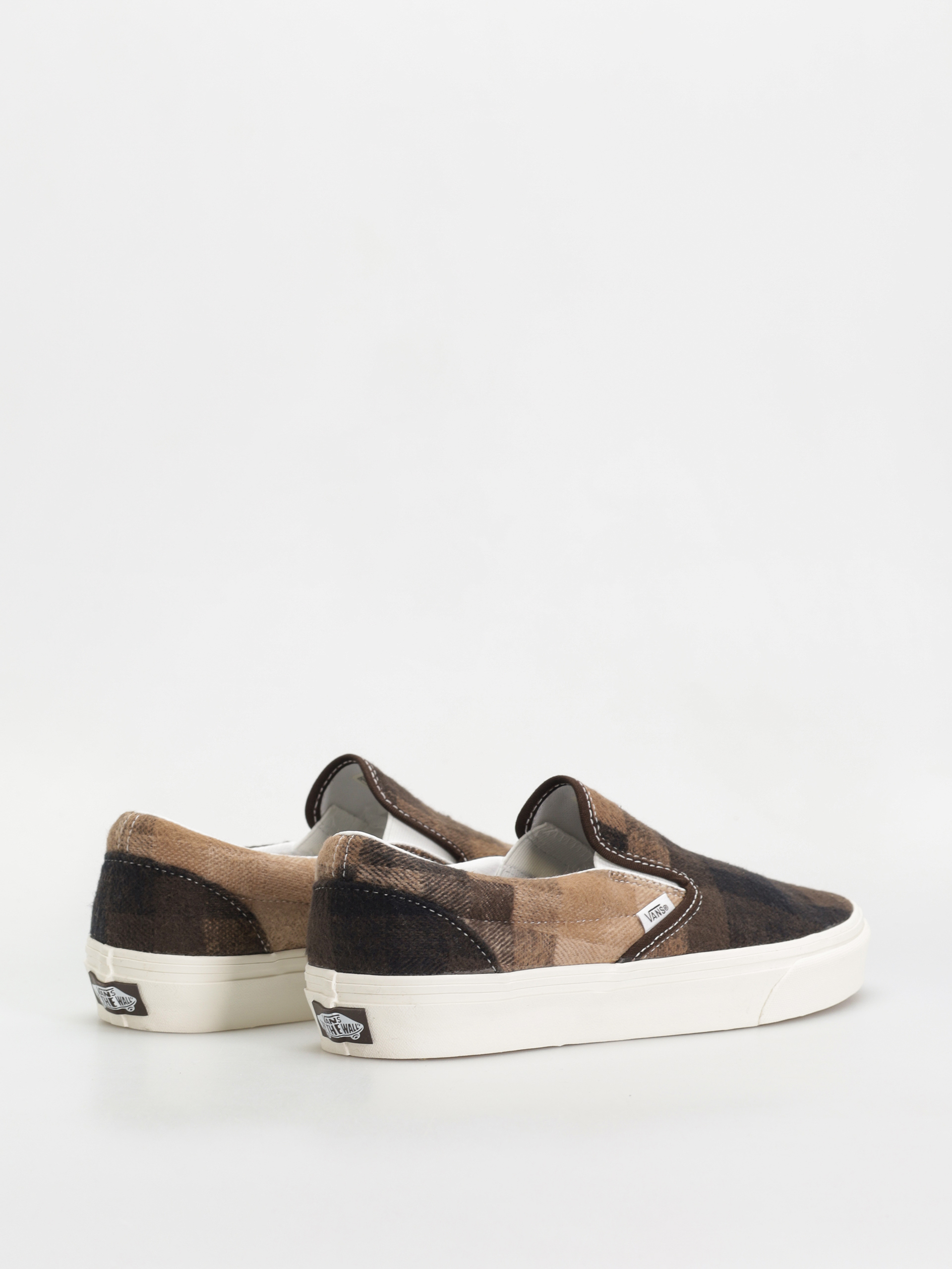 Vans Classic Slip On Shoes (sweater check brown)