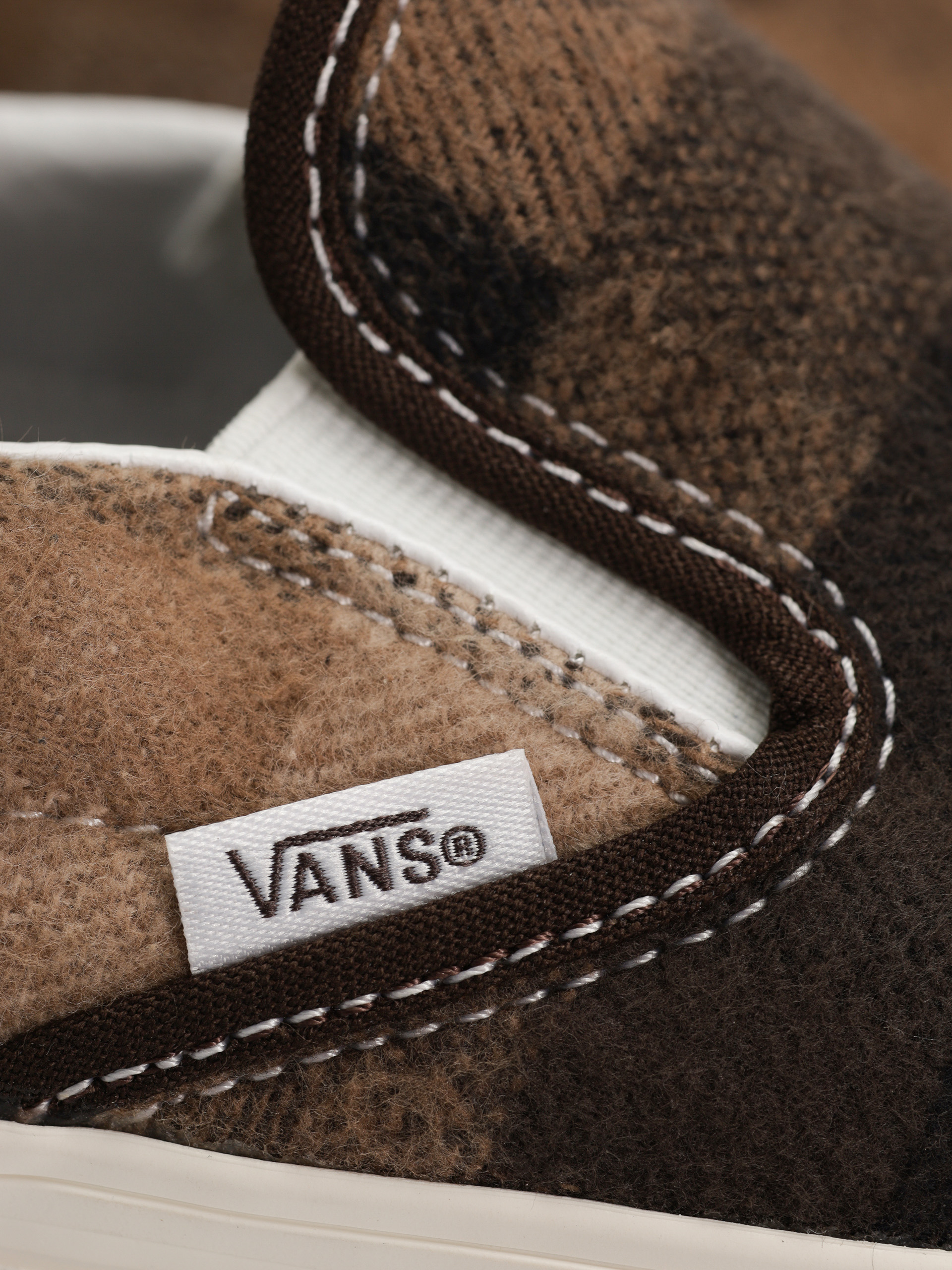Vans Classic Slip On Schuhe (sweater check brown)