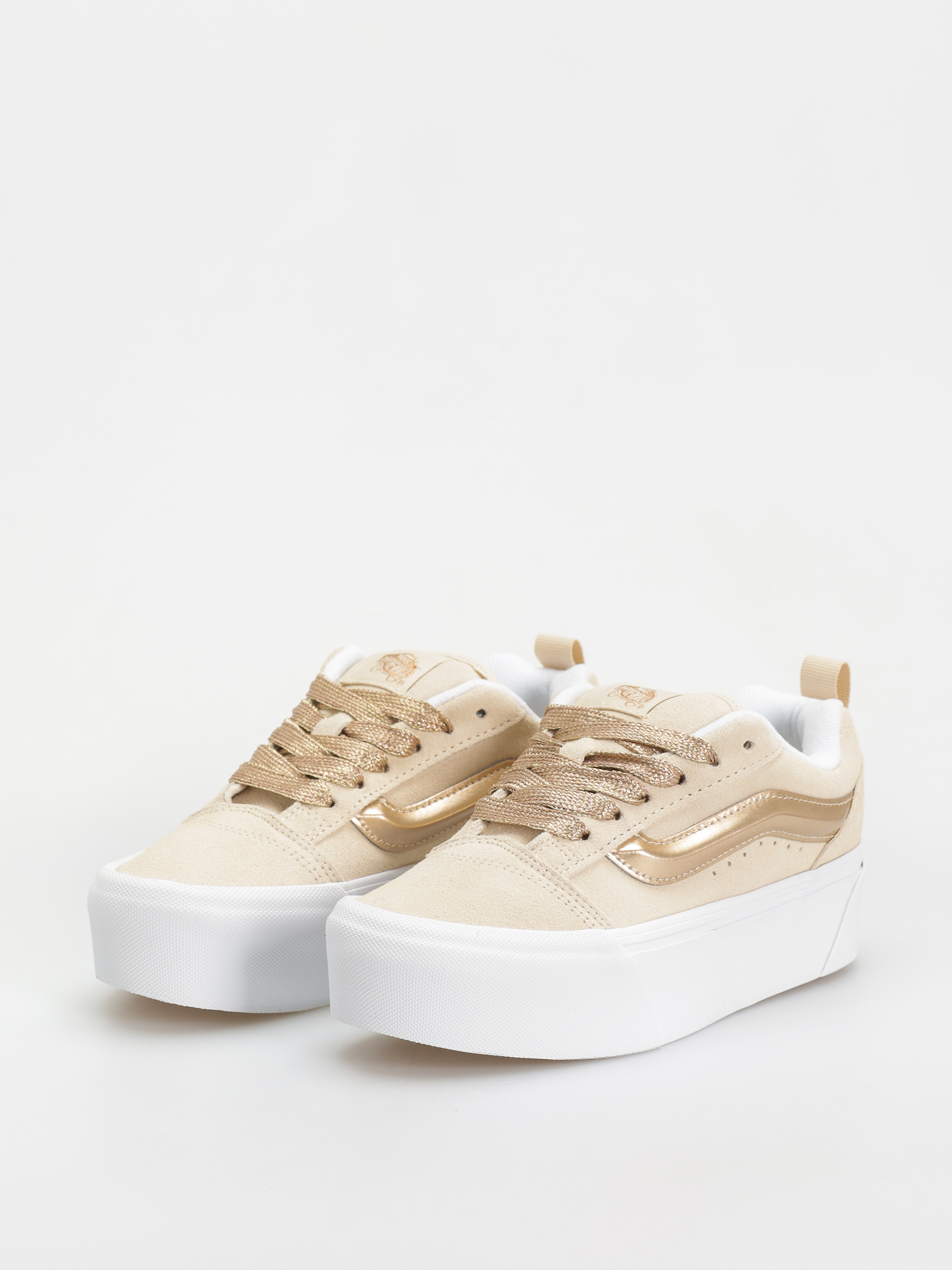 Vans Knu Stack Shoes (high shine gold)