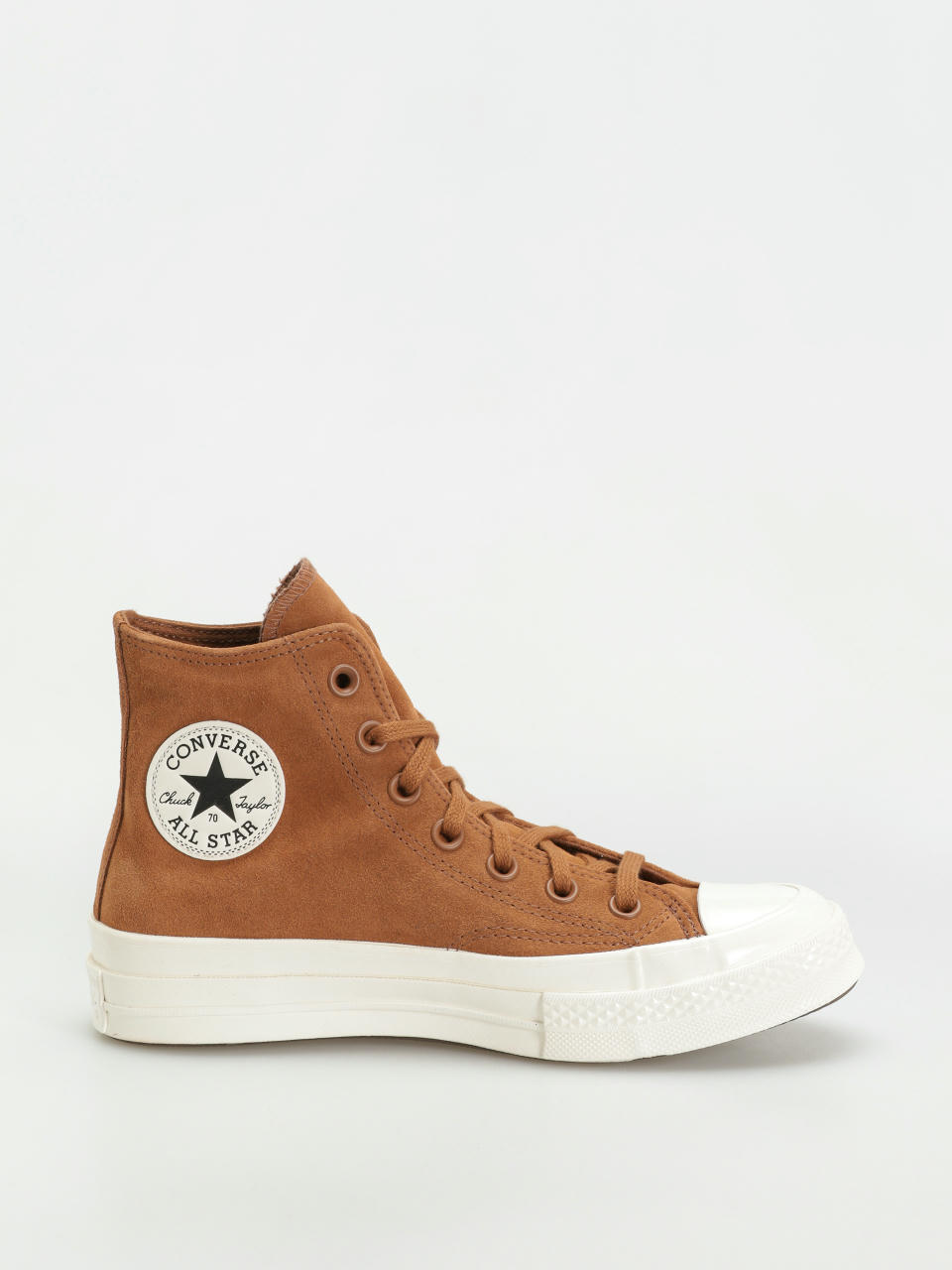 Converse Chuck 70 Hi Colorful Suede Chucks (warm tan/egret/black)