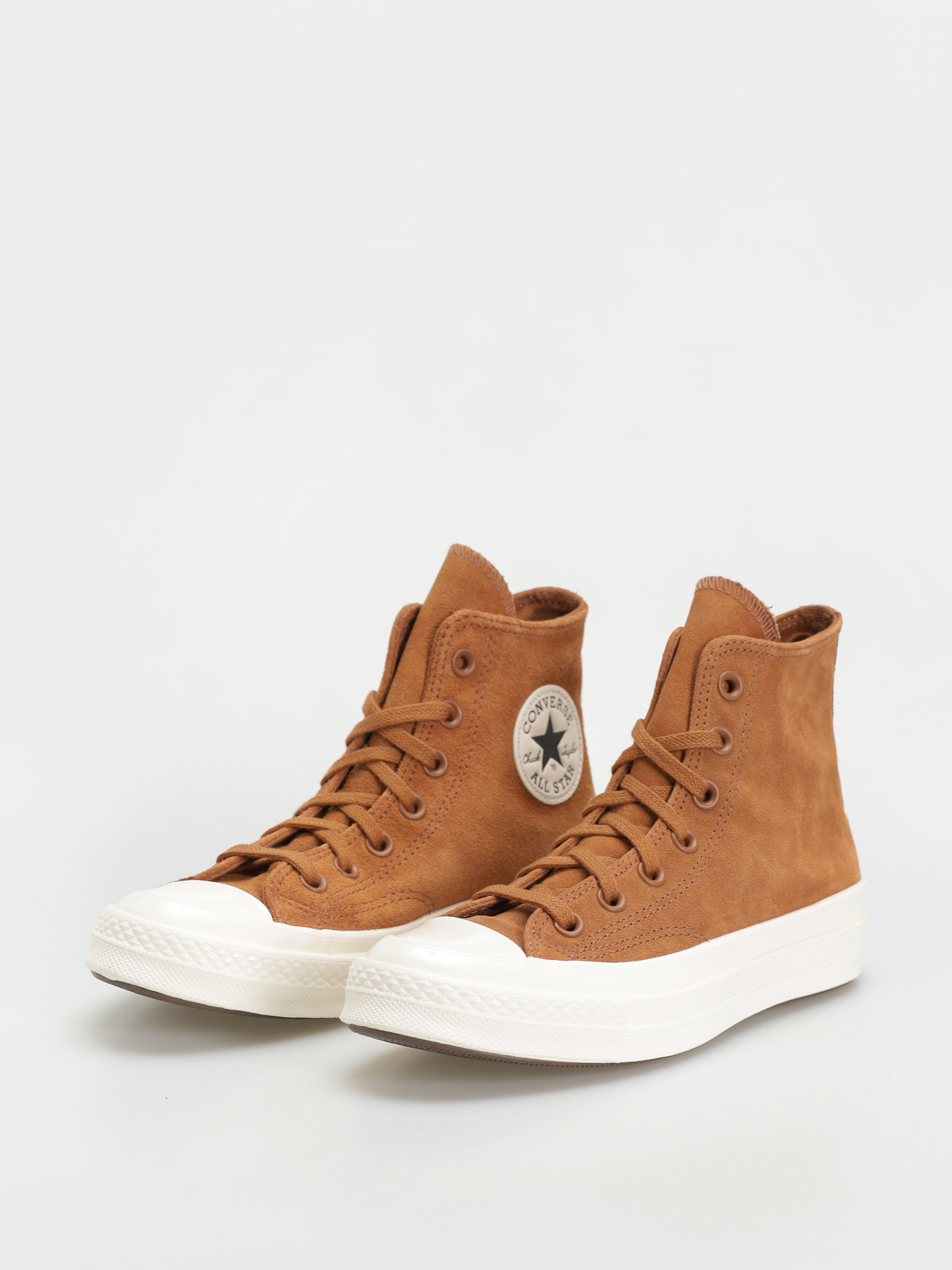 Converse Chuck 70 Hi Colorful Suede Chucks (warm tan/egret/black)
