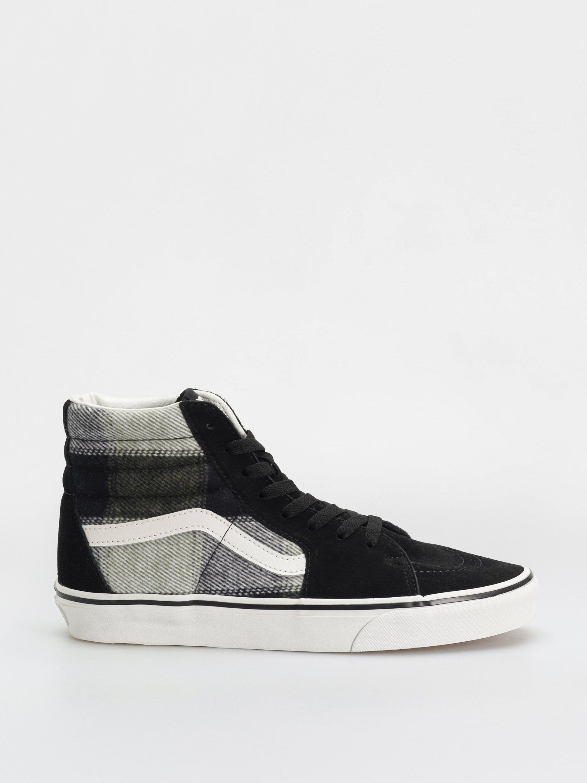 Vans Sk8 Hi Schuhe (brushed plaid olive/black)