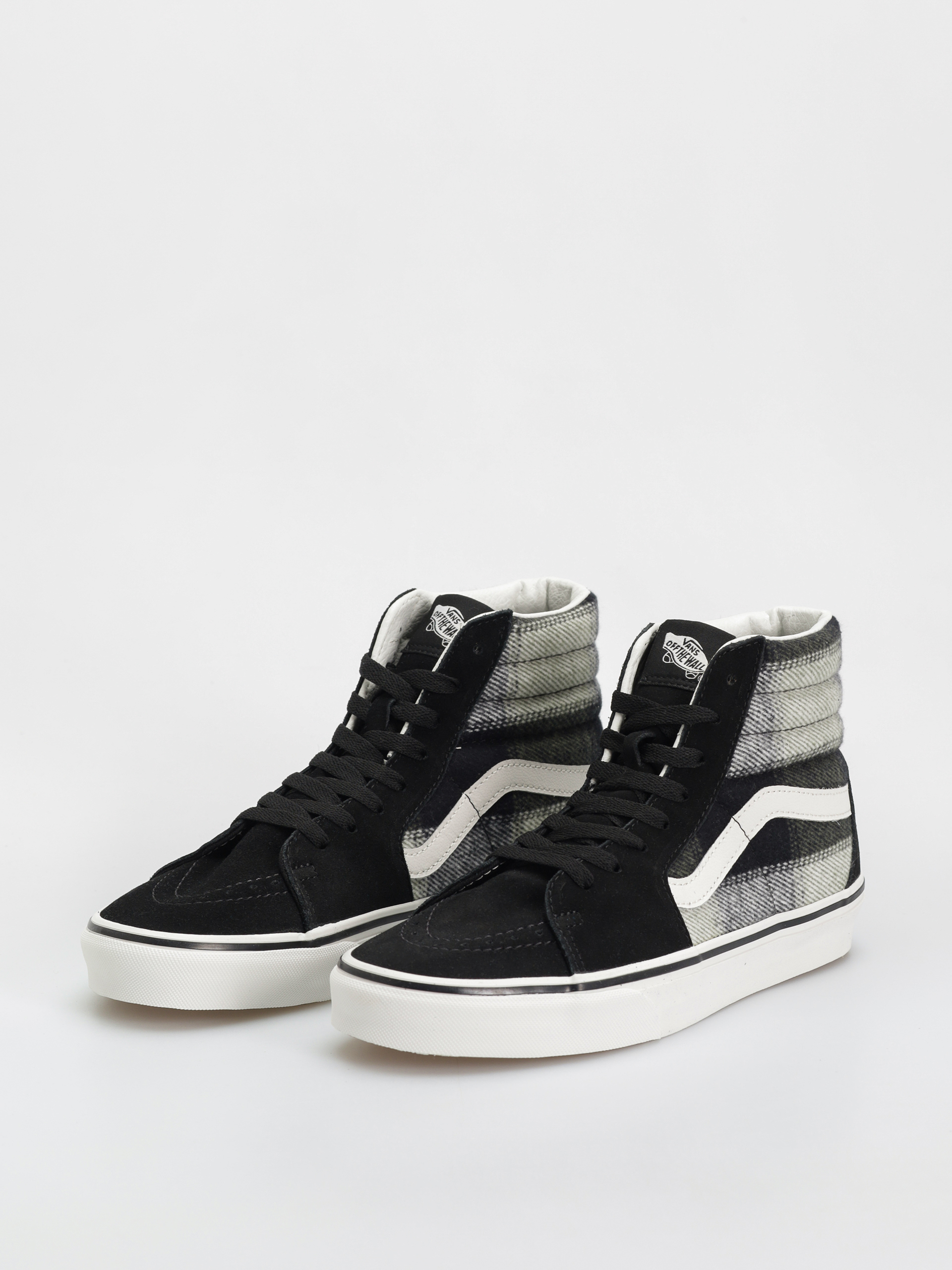 Vans Sk8 Hi Schuhe (brushed plaid olive/black)