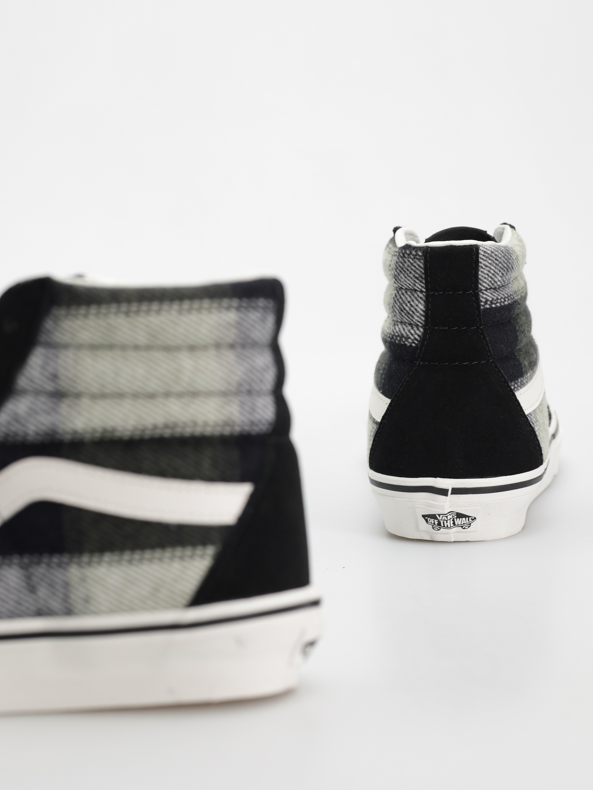 Vans Sk8 Hi Schuhe (brushed plaid olive/black)