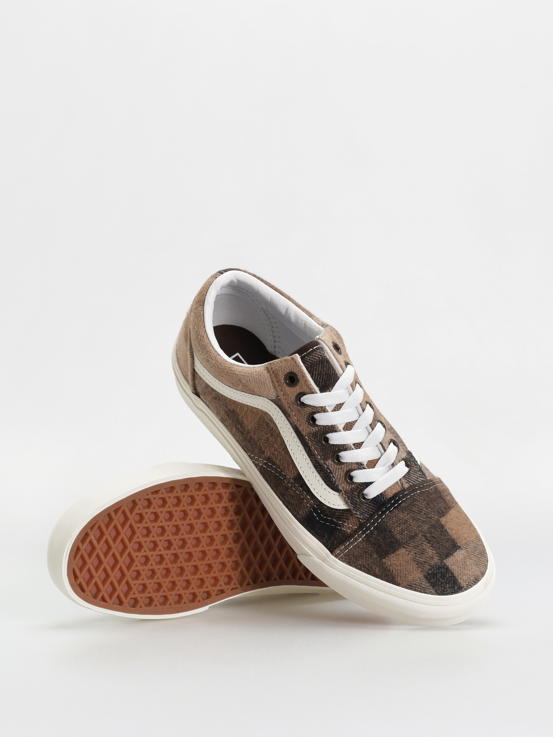 Vans Old Skool Shoes (sweater check brown)