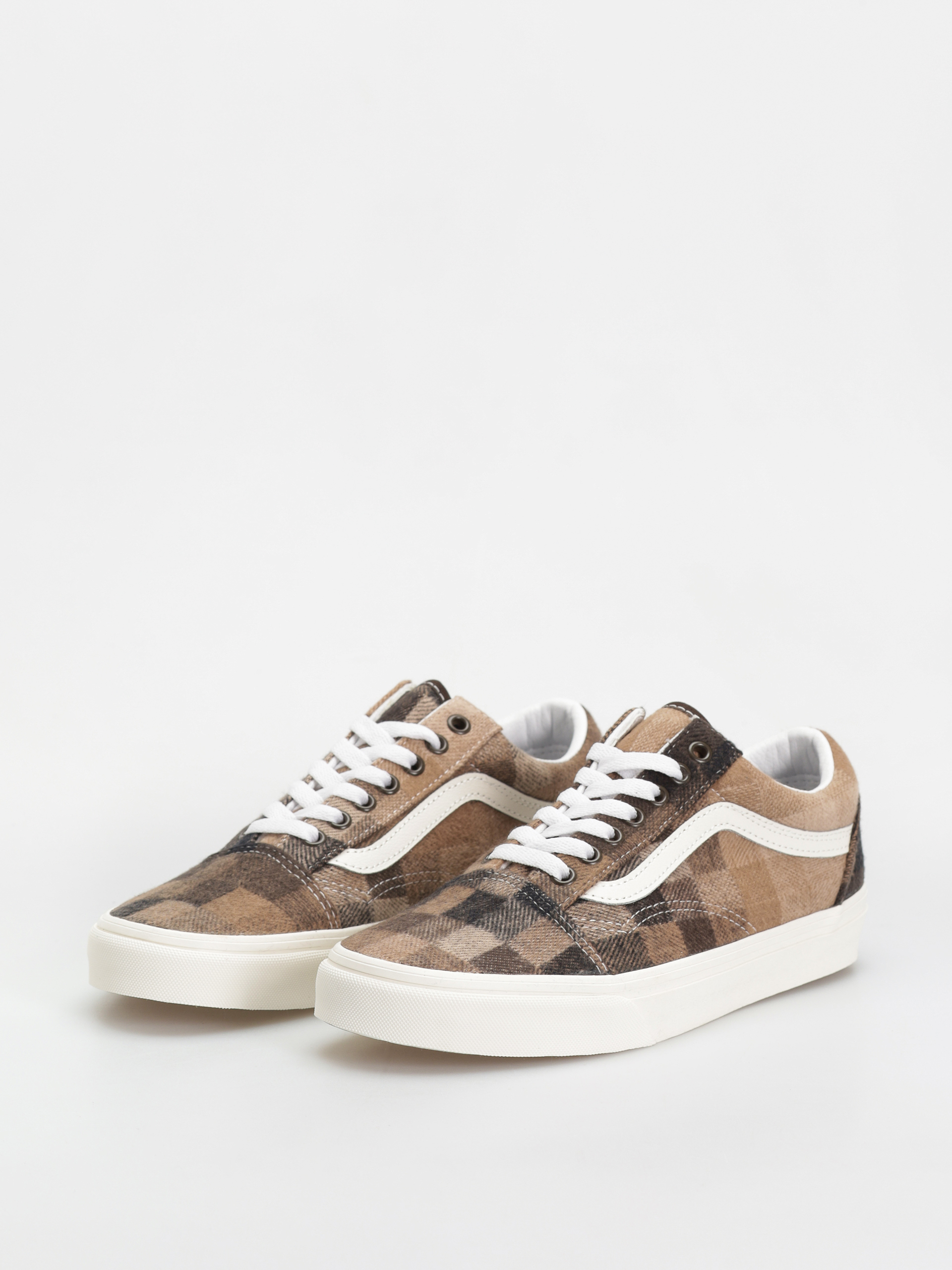 Vans Old Skool Schuhe (sweater check brown)