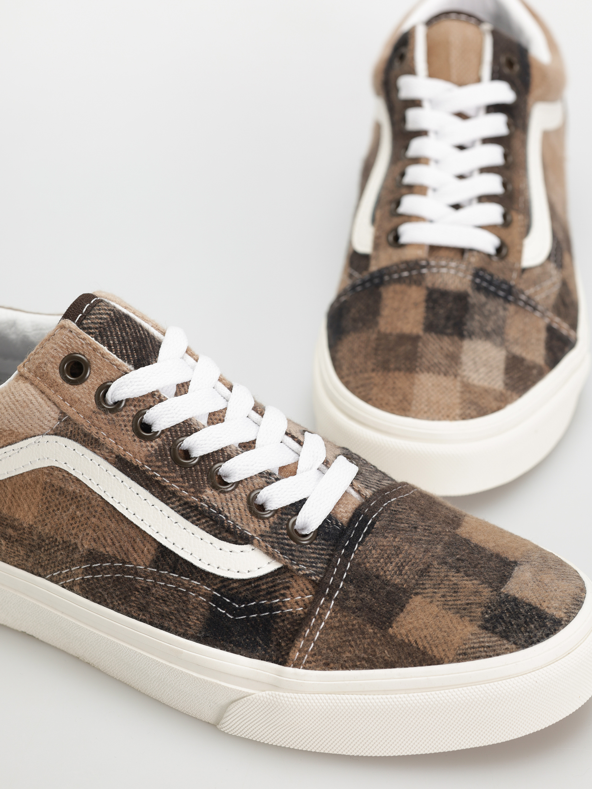Vans Old Skool Schuhe (sweater check brown)