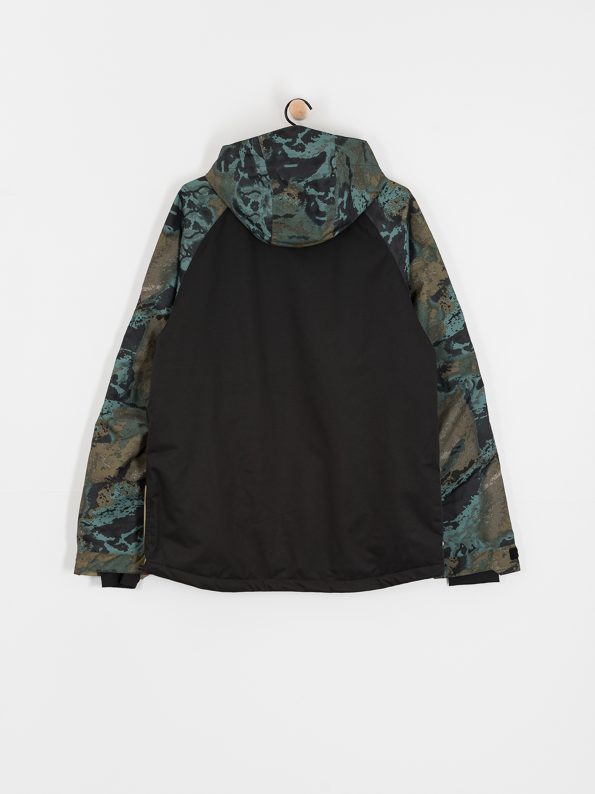 Mens 686 Geo Insulated Snowboard jacket (cypress green hemisphere colorblock)