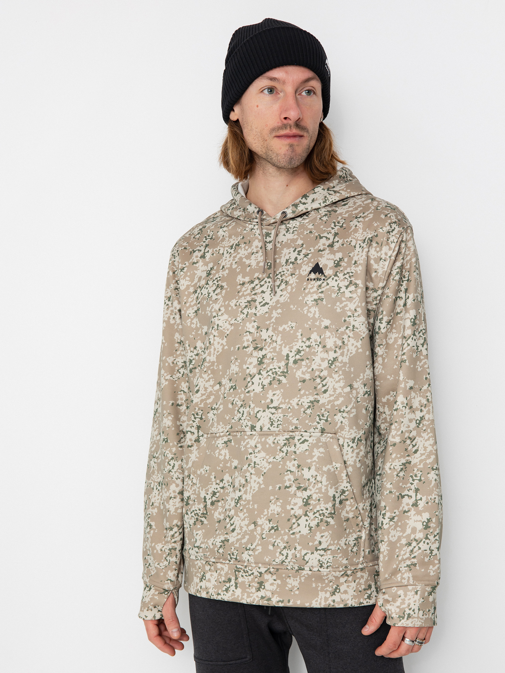 Mens Burton Active sweatshirt Oak HD (snowfall camo)