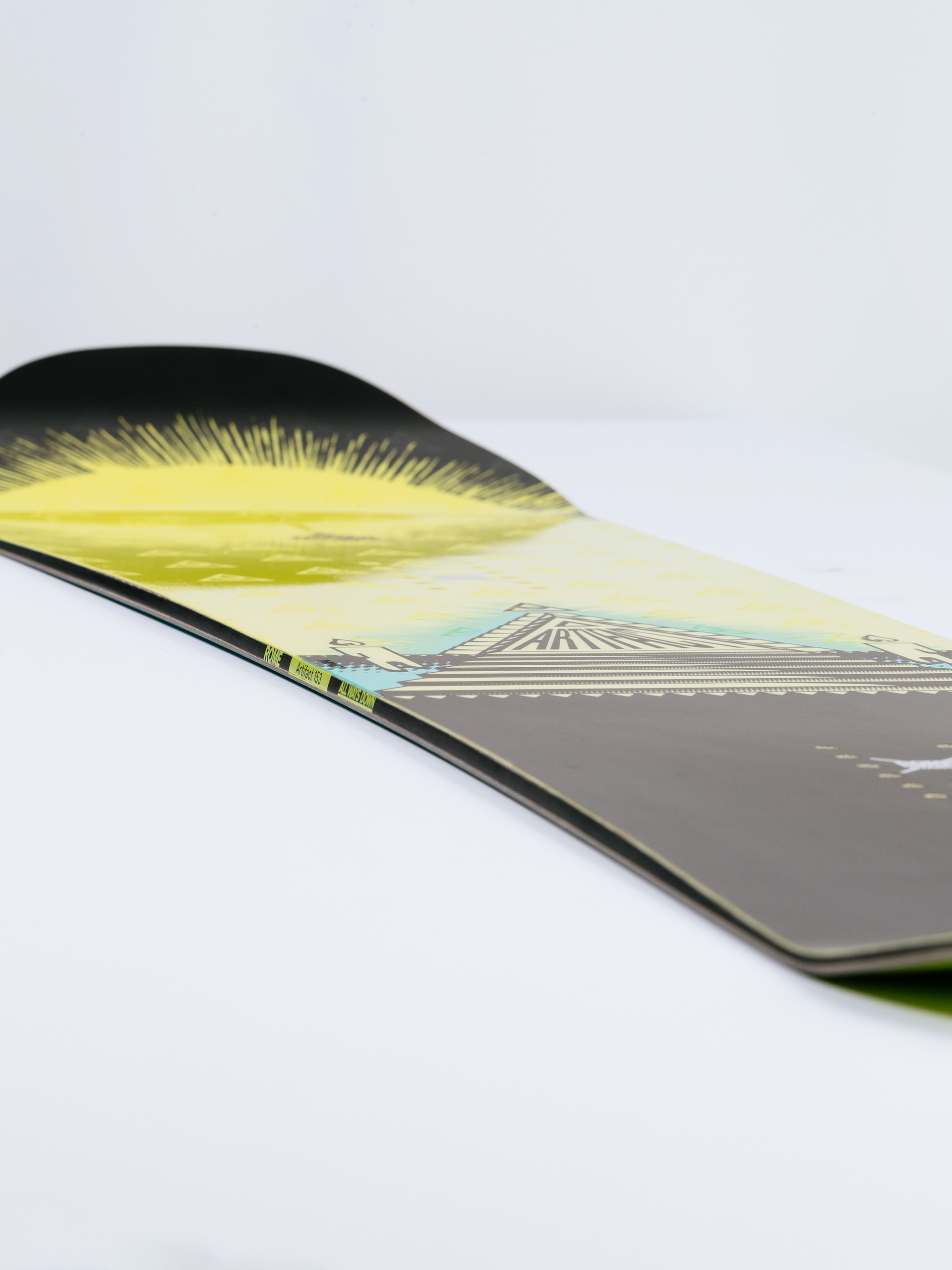 Rome Snowboard Artifact - yellow, black, multicolor