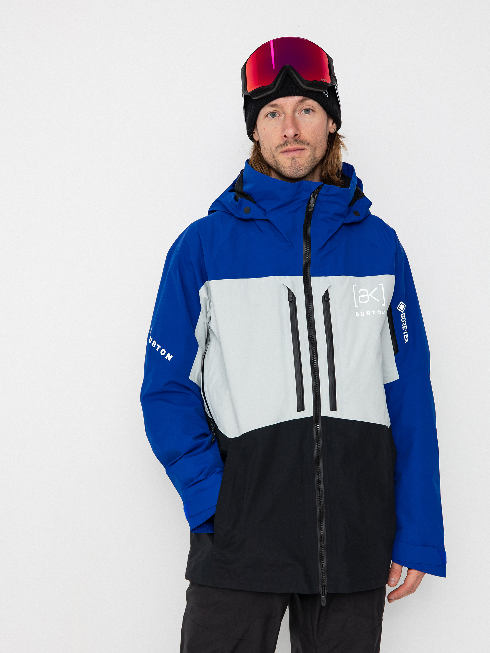 Herren Burton Snowboard Jacke Ak Gore Tex Swash (jake blue/gray cloud/true black)