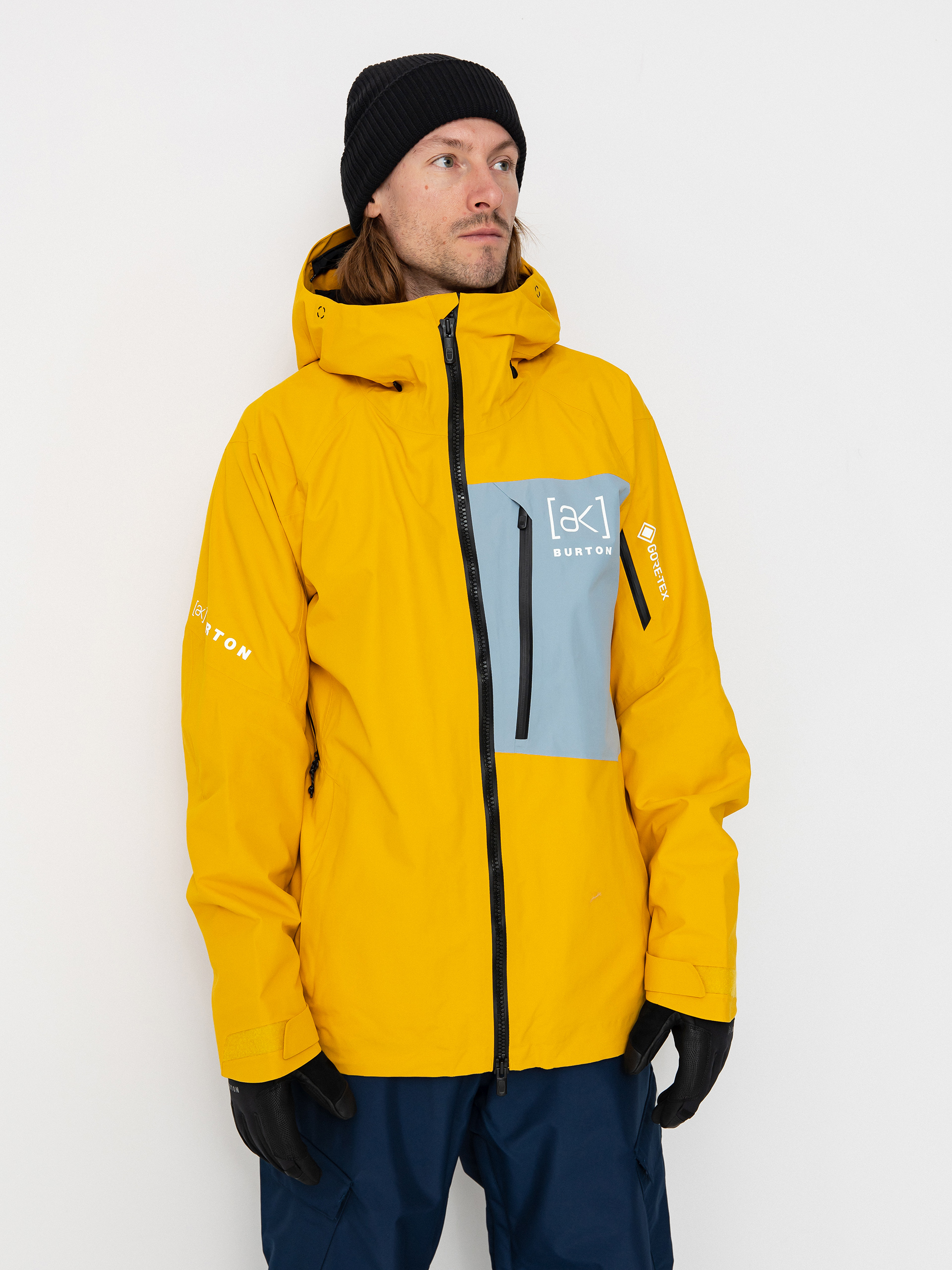 Mens Burton Snowboard jacket Ak Gore Tex Cyclic (goldenrod/dusty blue)