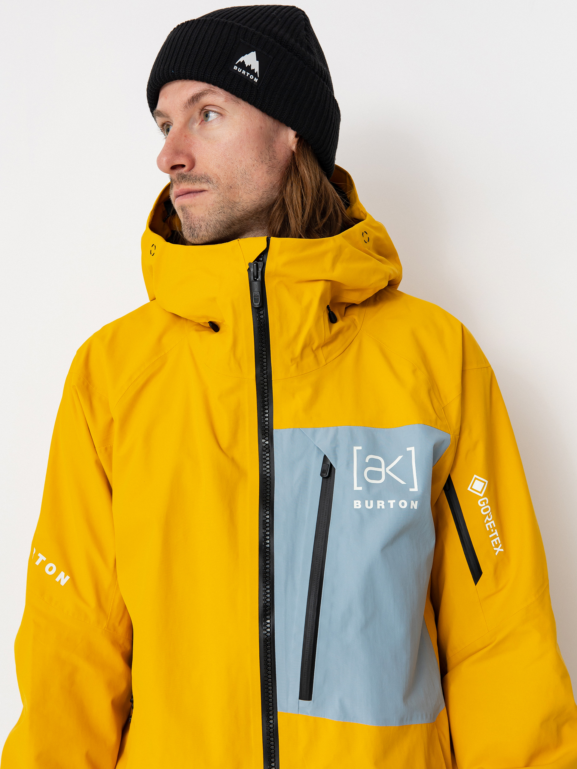 Mens Burton Snowboard jacket Ak Gore Tex Cyclic (goldenrod/dusty blue)